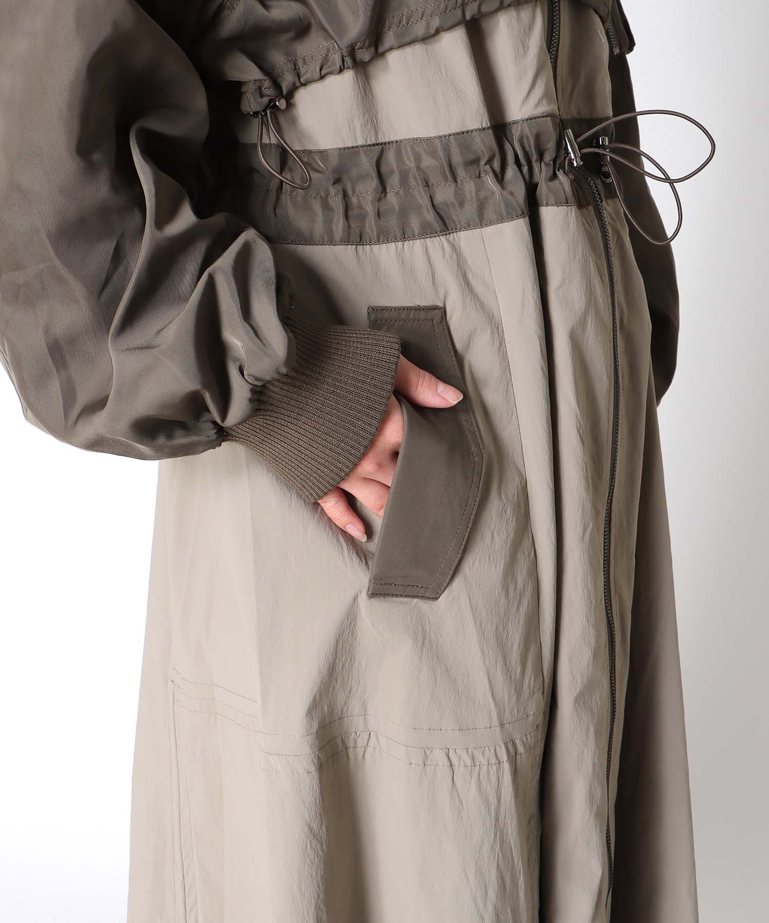 【RISLEY】肩掛けレイヤードコート