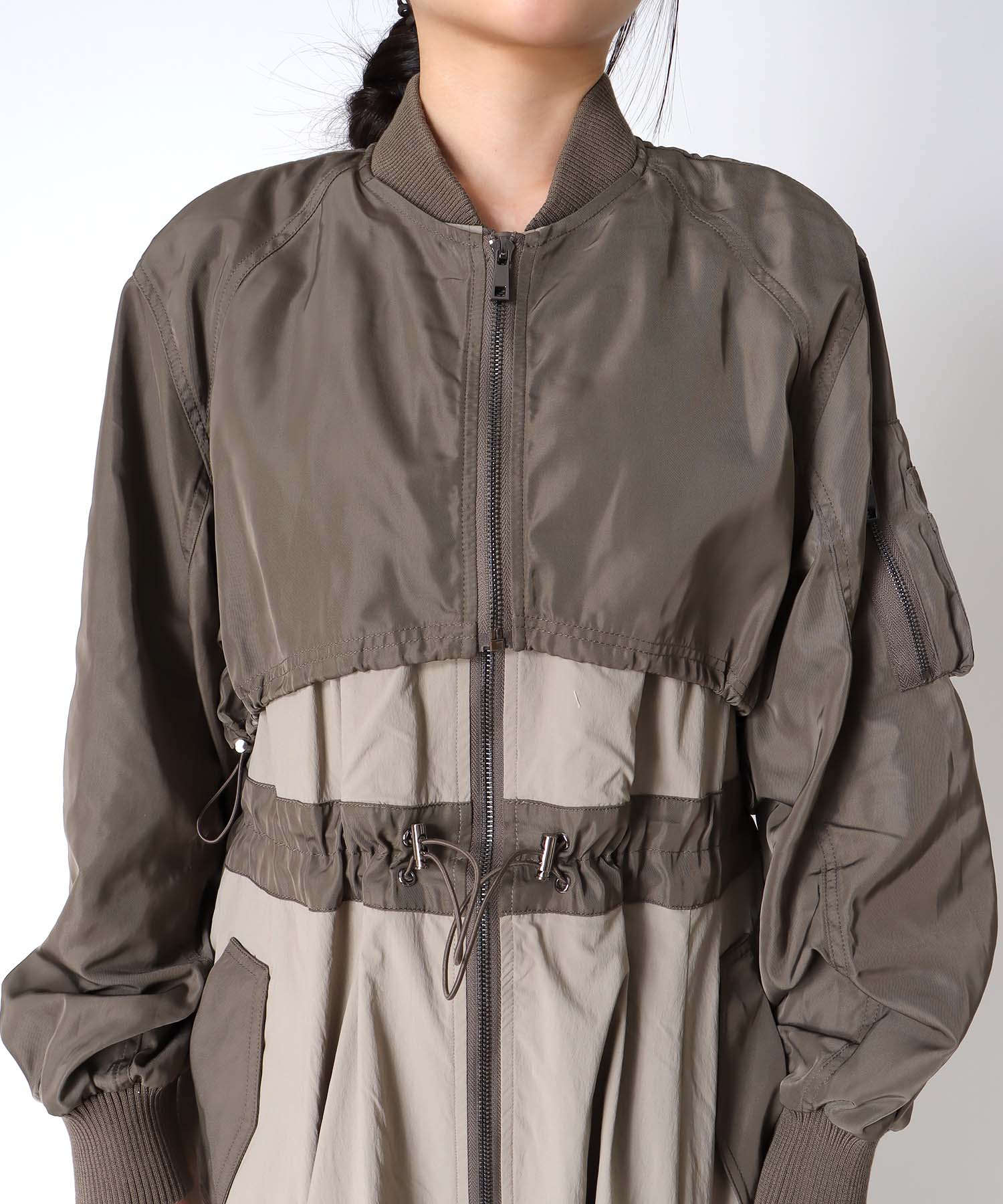 【RISLEY】肩掛けレイヤードコート