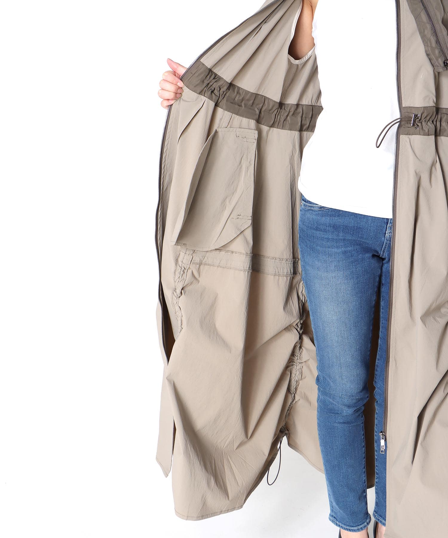 【RISLEY】肩掛けレイヤードコート