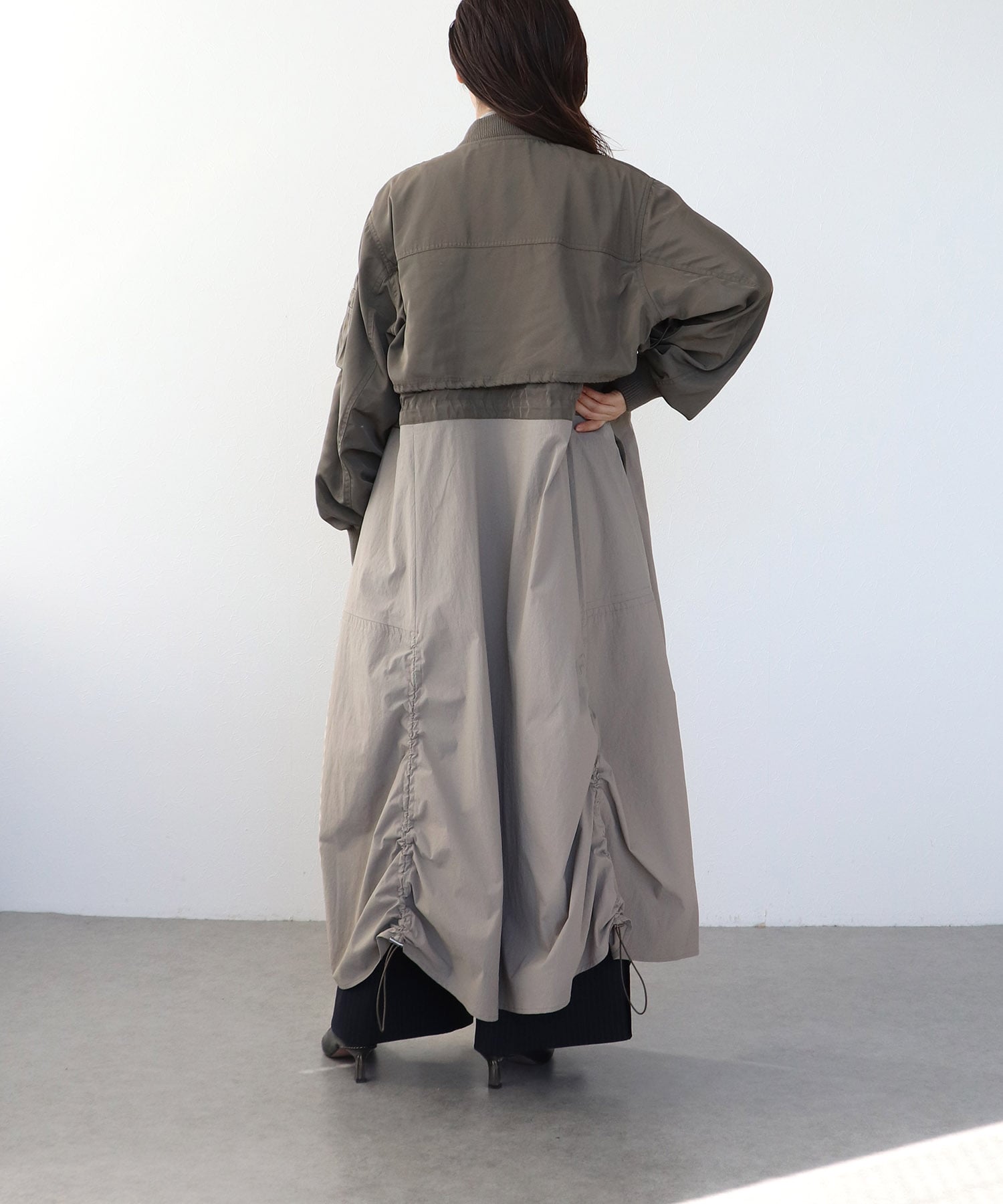 【RISLEY】肩掛けレイヤードコート