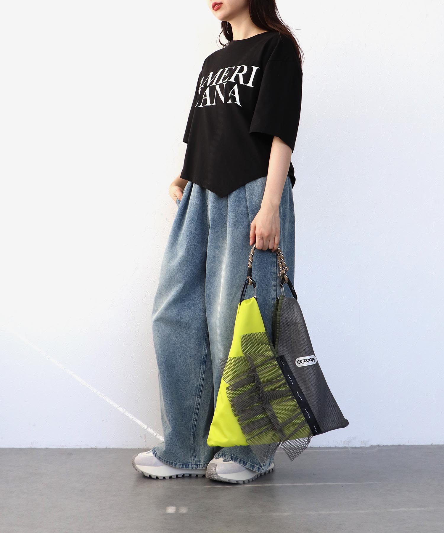 WEB限定【RISLEY×OUTDOOR PRODUCTS】トライアングルフリルメッシュバッグ