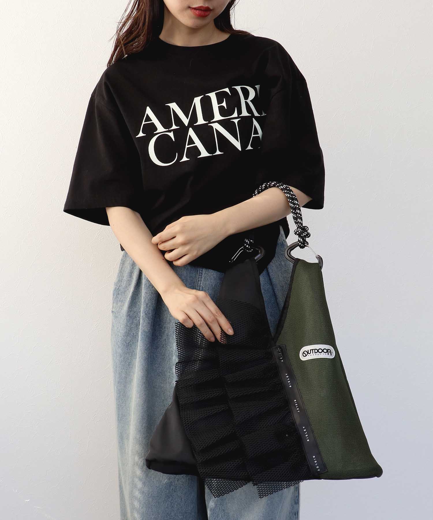 WEB限定【RISLEY×OUTDOOR PRODUCTS】トライアングルフリルメッシュバッグ