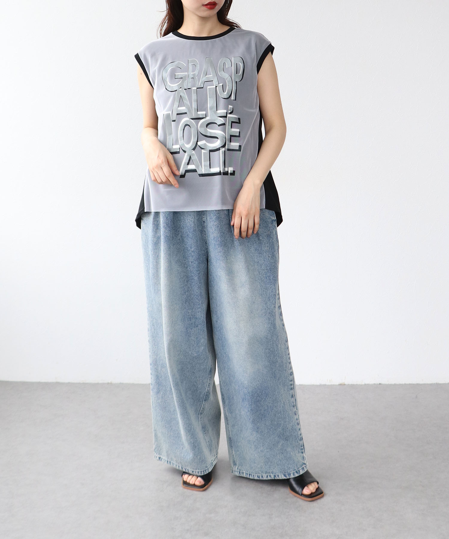 【RISLEY】メッシュレイヤードカットソー