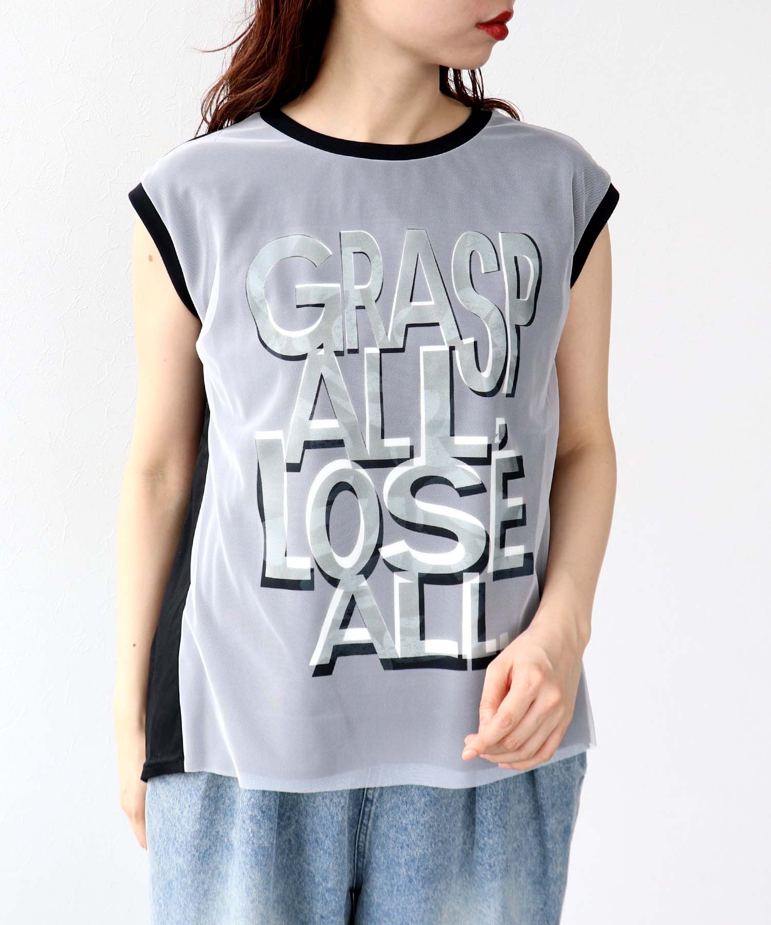 【RISLEY】メッシュレイヤードカットソー