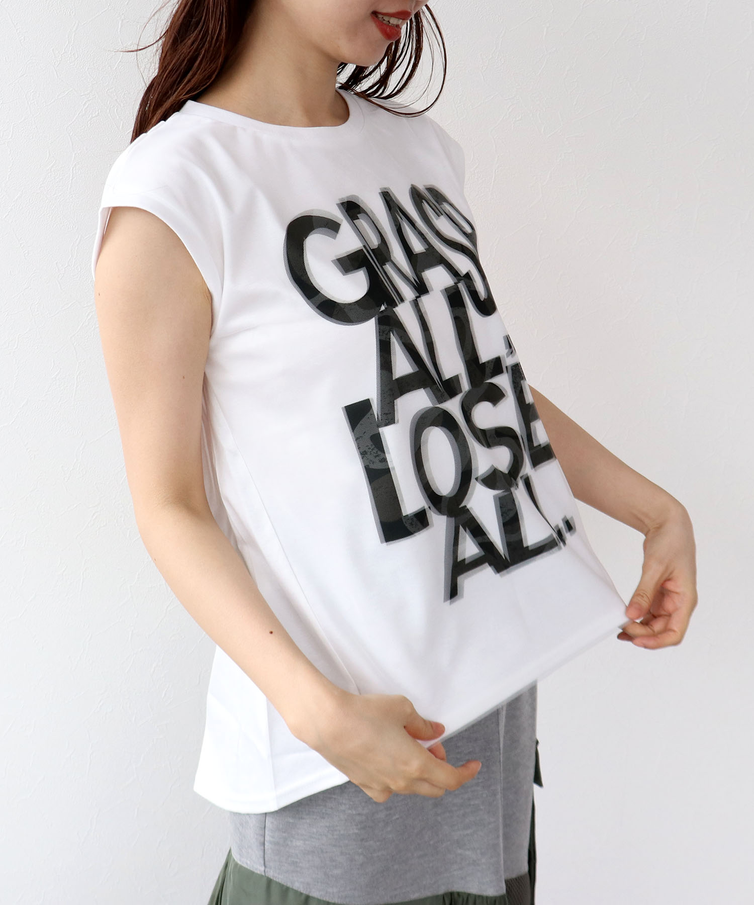 【RISLEY】メッシュレイヤードカットソー