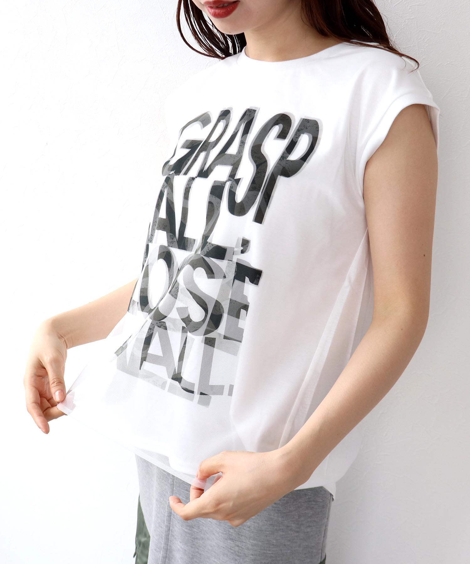 【RISLEY】メッシュレイヤードカットソー