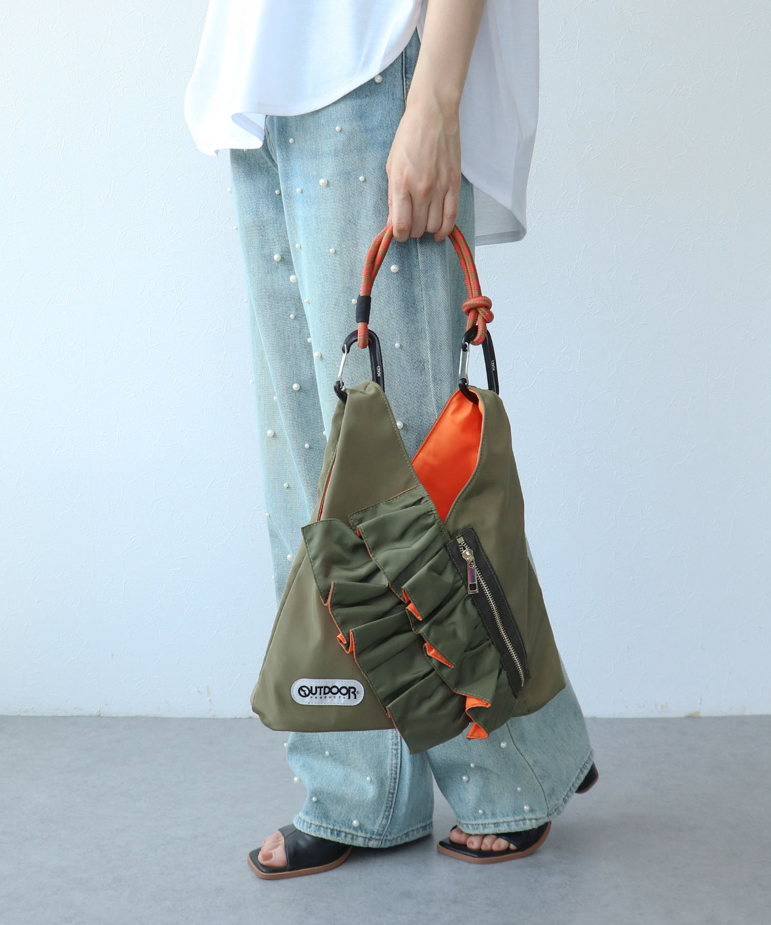 【RISLEY×OUTDOOR PRODUCTS】miniトライアングルフリルバッグ