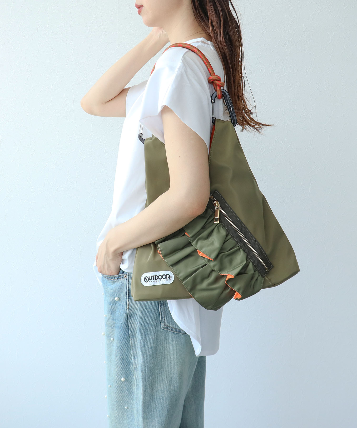 【RISLEY×OUTDOOR PRODUCTS】miniトライアングルフリルバッグ