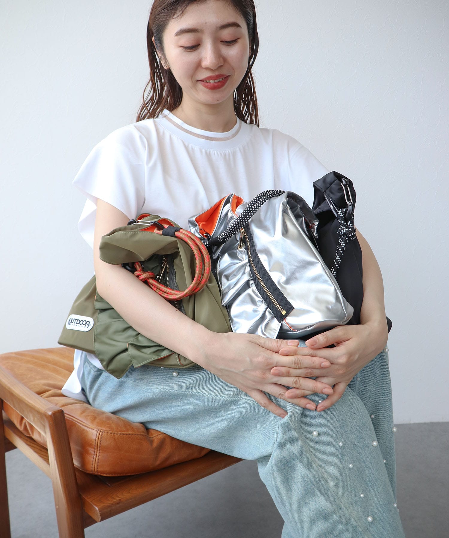 【RISLEY×OUTDOOR PRODUCTS】miniトライアングルフリルバッグ