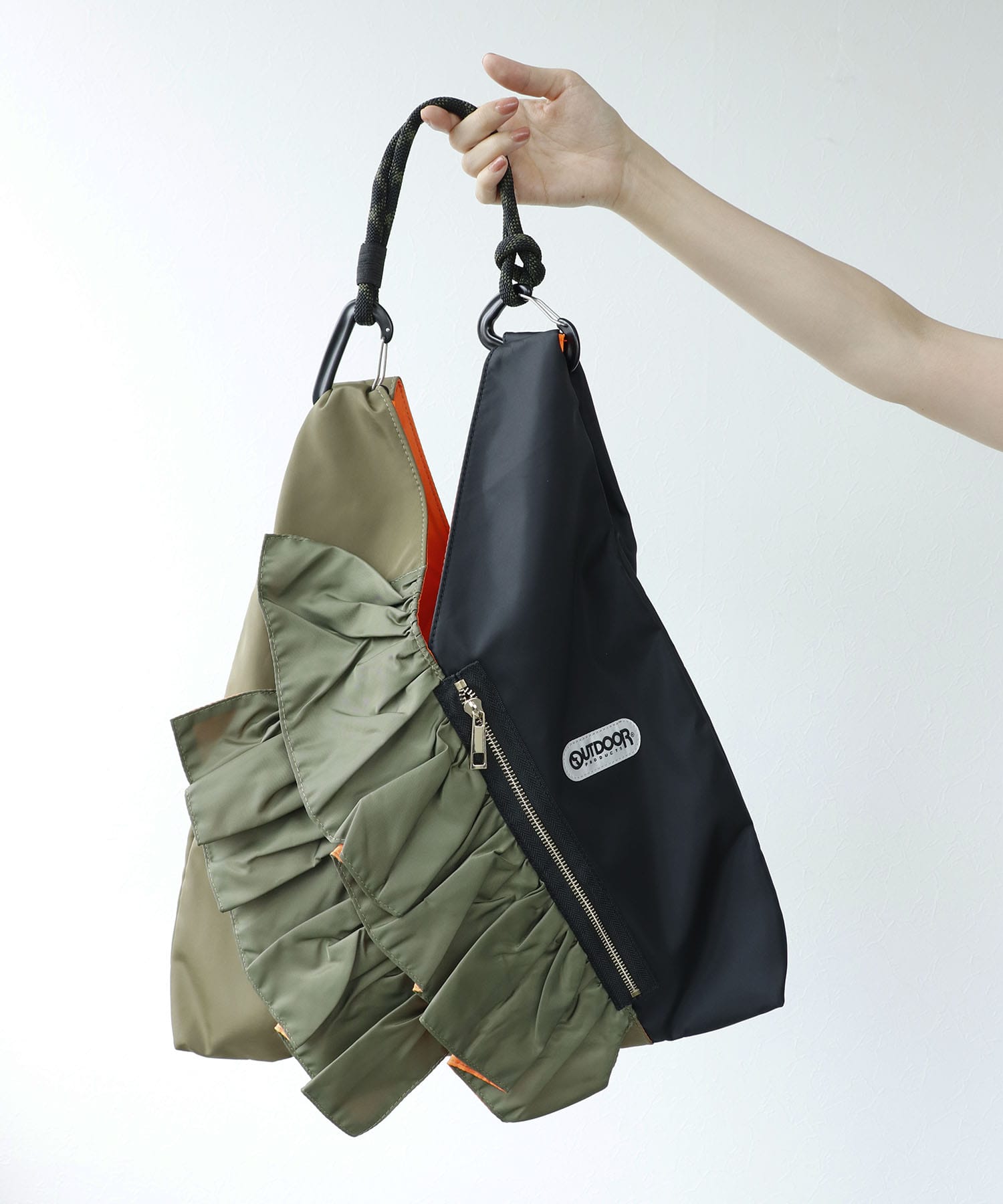 【RISLEY×OUTDOOR PRODUCTS】バイカラーフリルバッグ