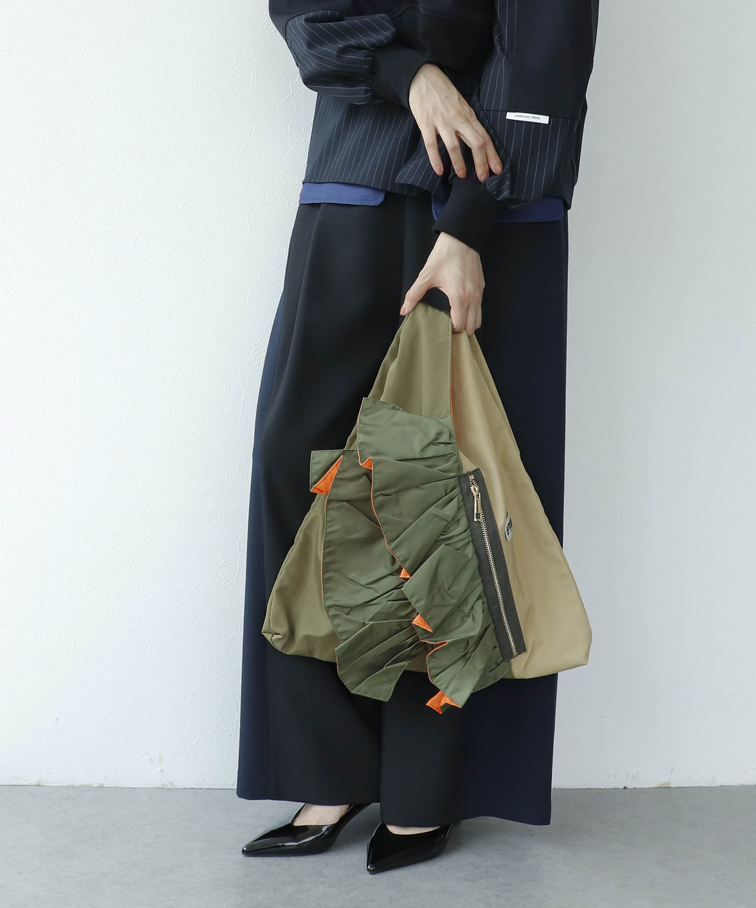 【RISLEY×OUTDOOR PRODUCTS】バイカラーフリルバッグ