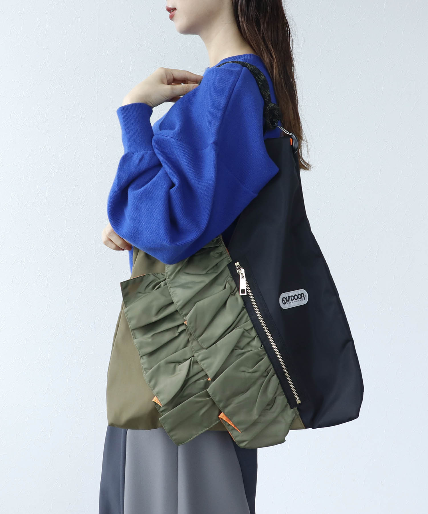 【RISLEY×OUTDOOR PRODUCTS】バイカラーフリルバッグ