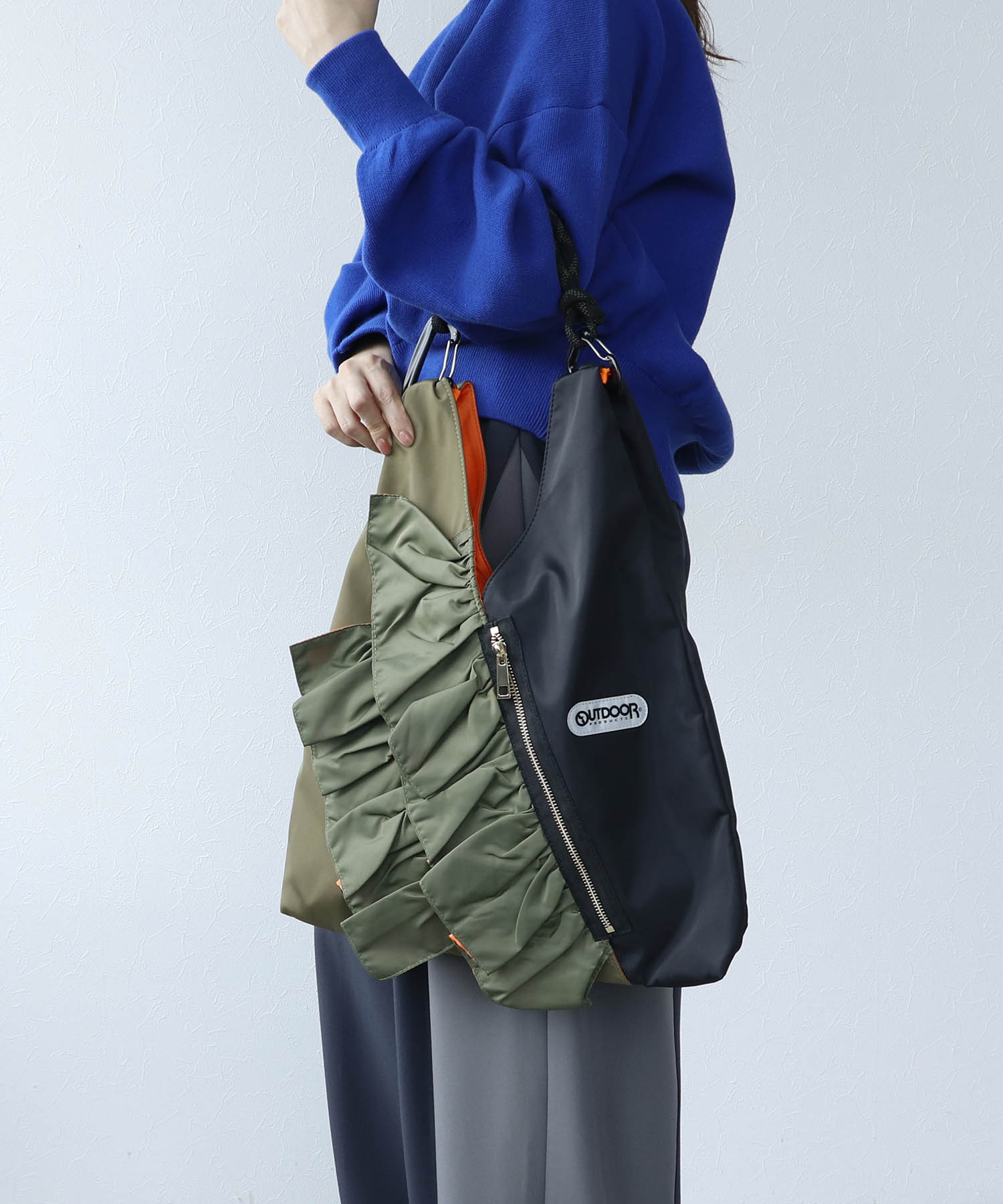 【RISLEY×OUTDOOR PRODUCTS】バイカラーフリルバッグ