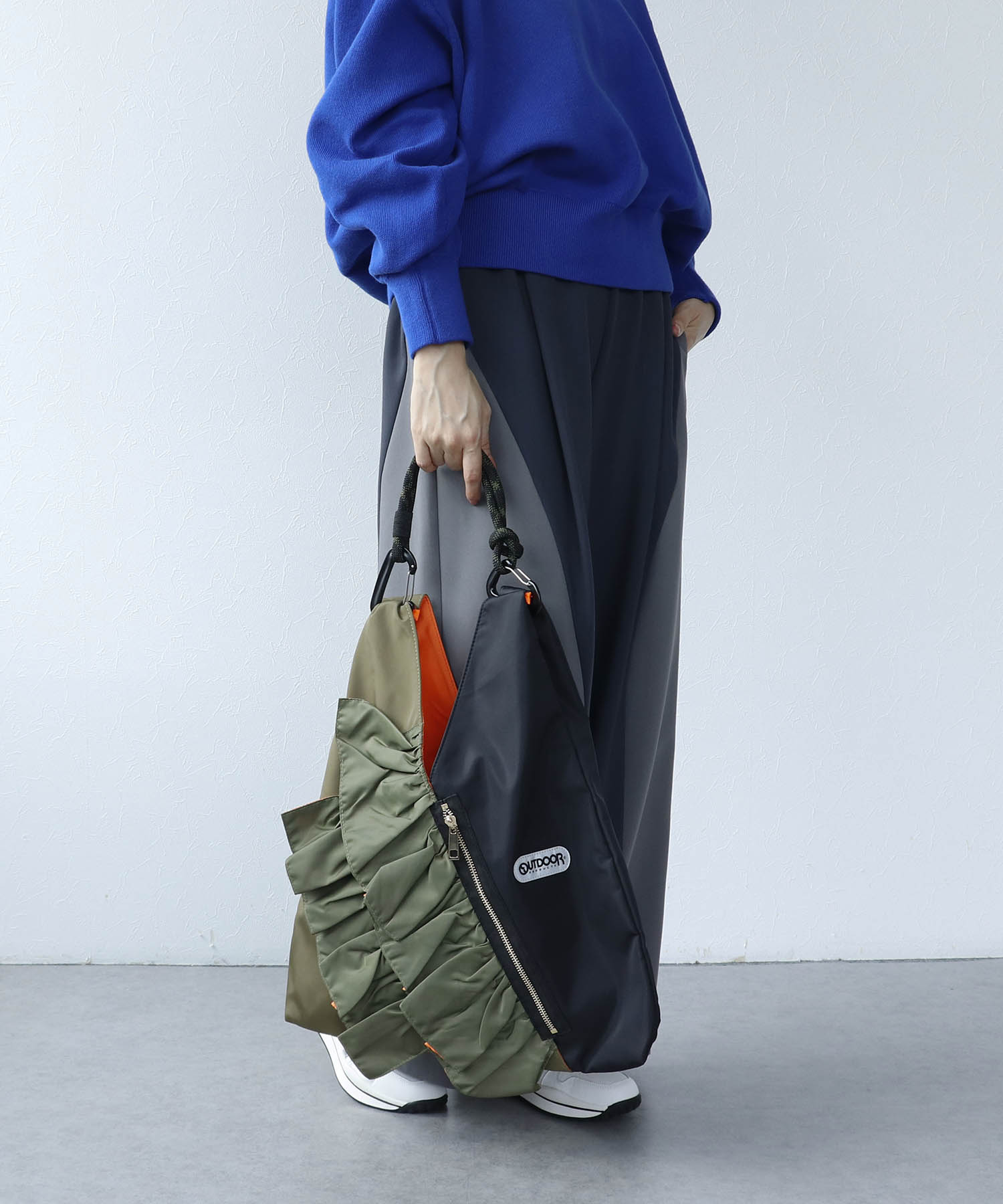 【RISLEY×OUTDOOR PRODUCTS】バイカラーフリルバッグ