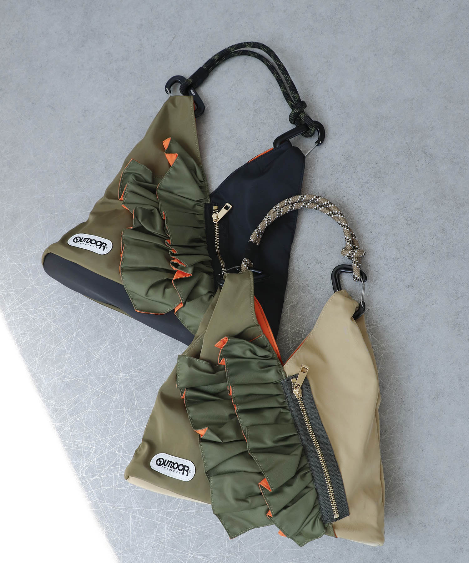 【RISLEY×OUTDOOR PRODUCTS】miniバイカラーフリルバッグ