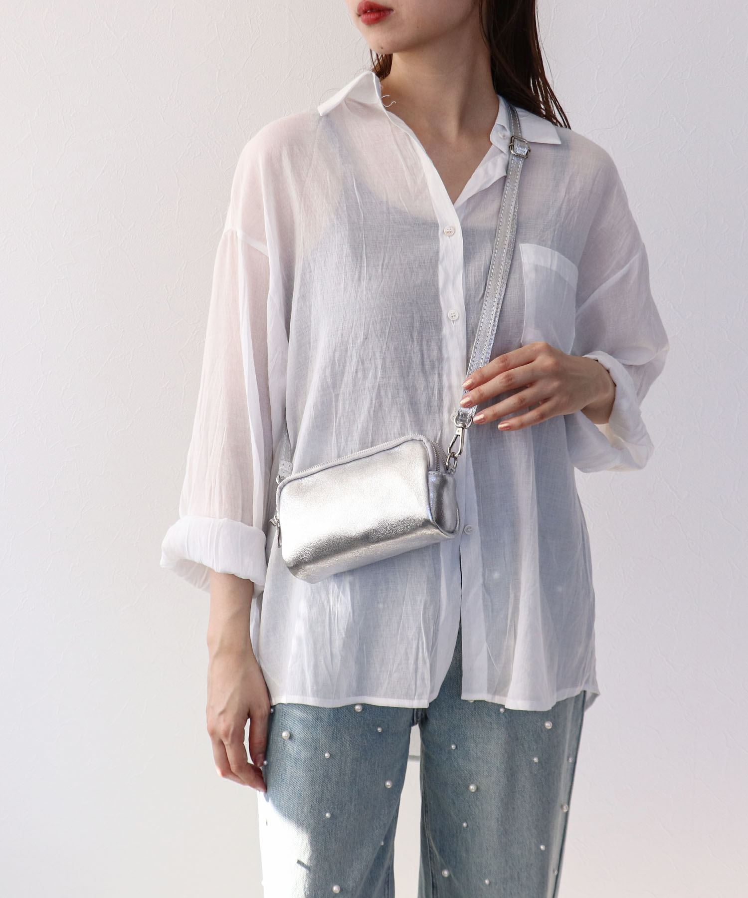 牛床革ミニショルダーバッグ