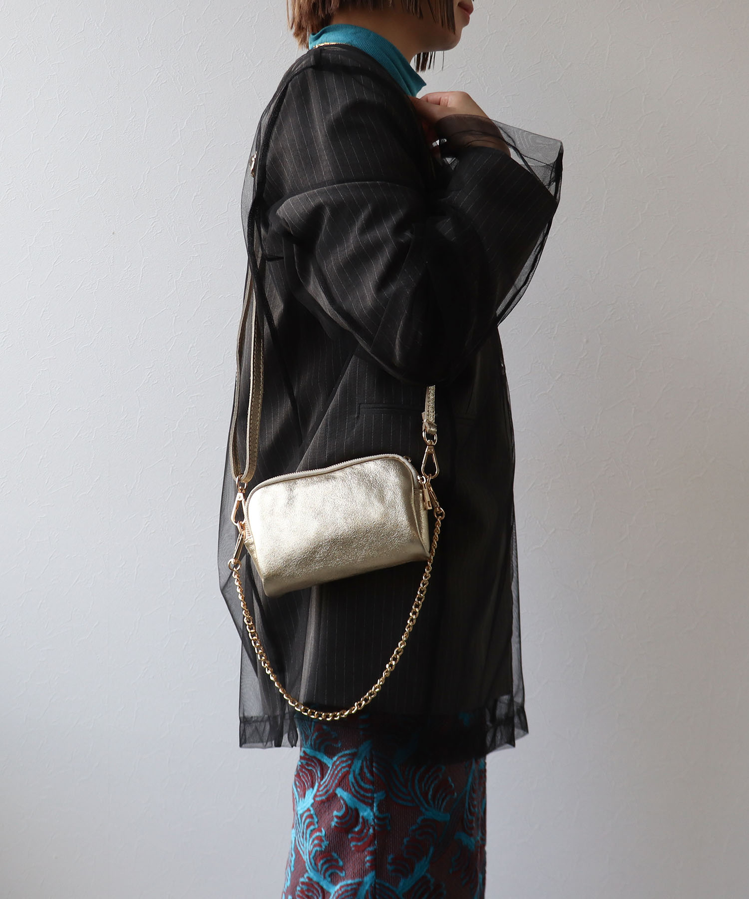 牛床革ミニショルダーバッグ