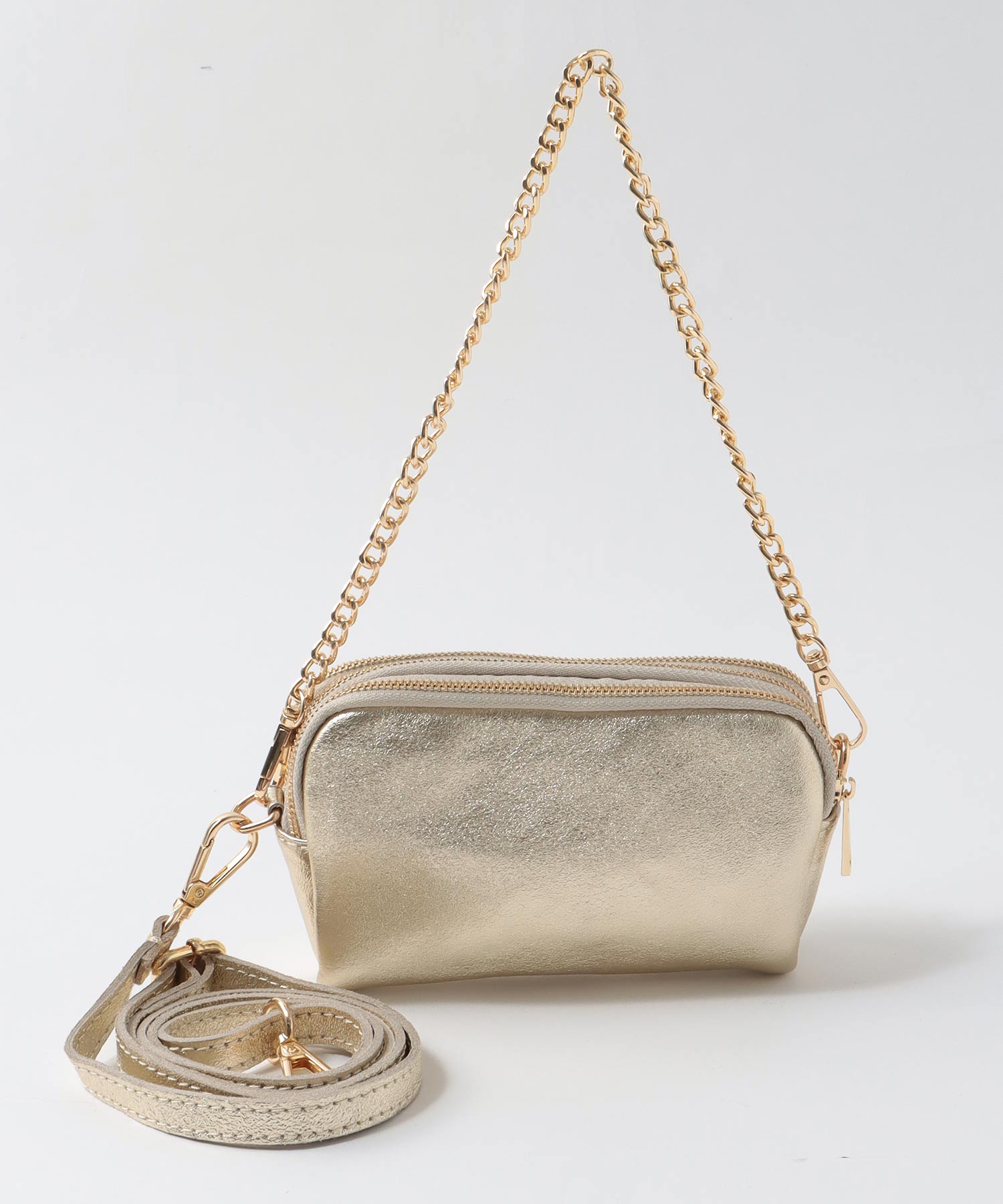 牛床革ミニショルダーバッグ