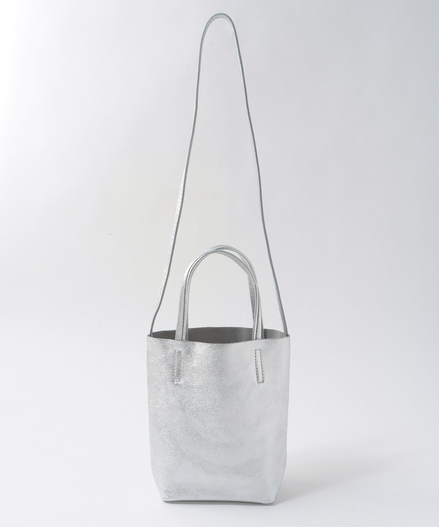 牛床革メタリック2Wayミニトート