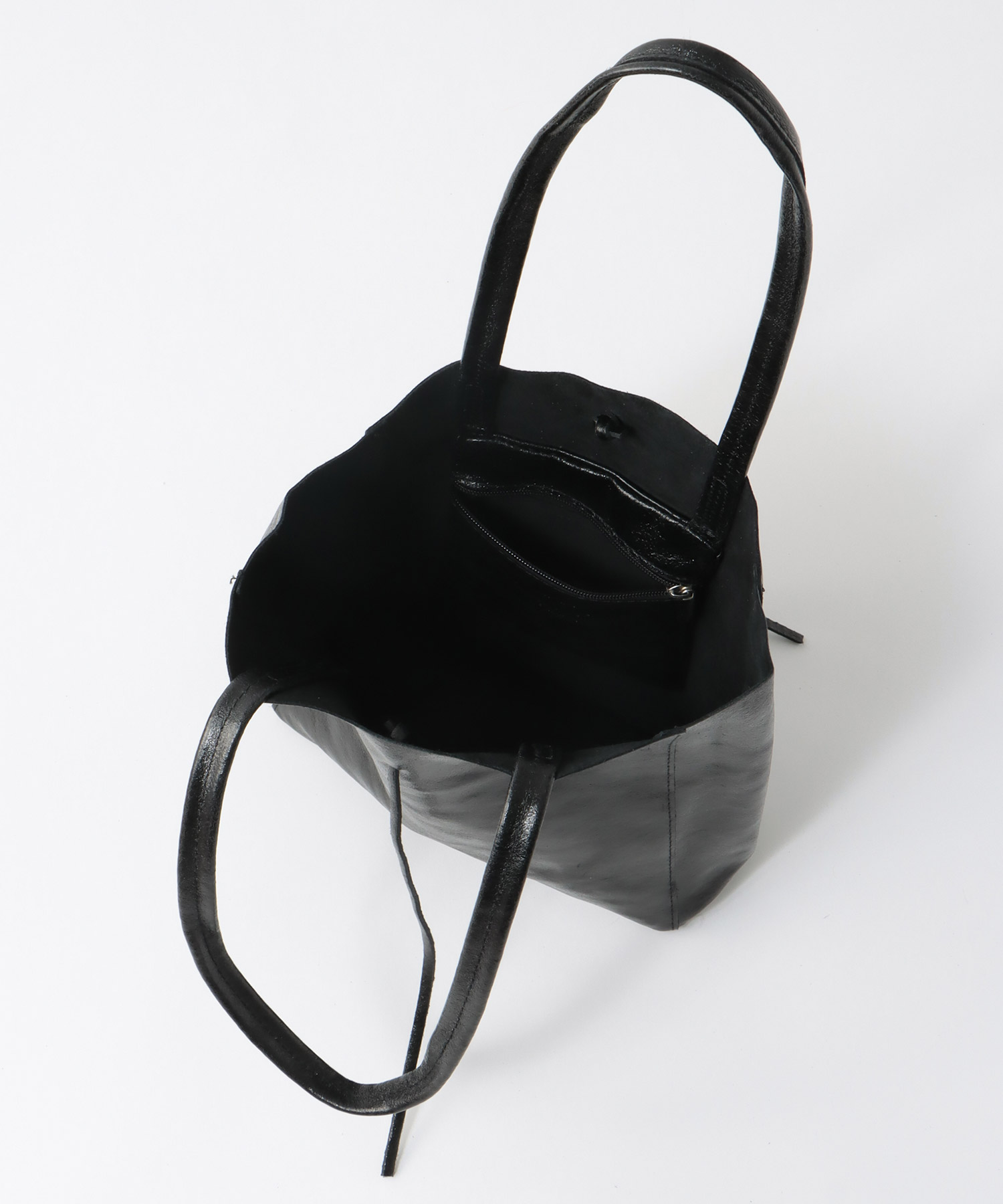 牛床革メタリックミドルトート