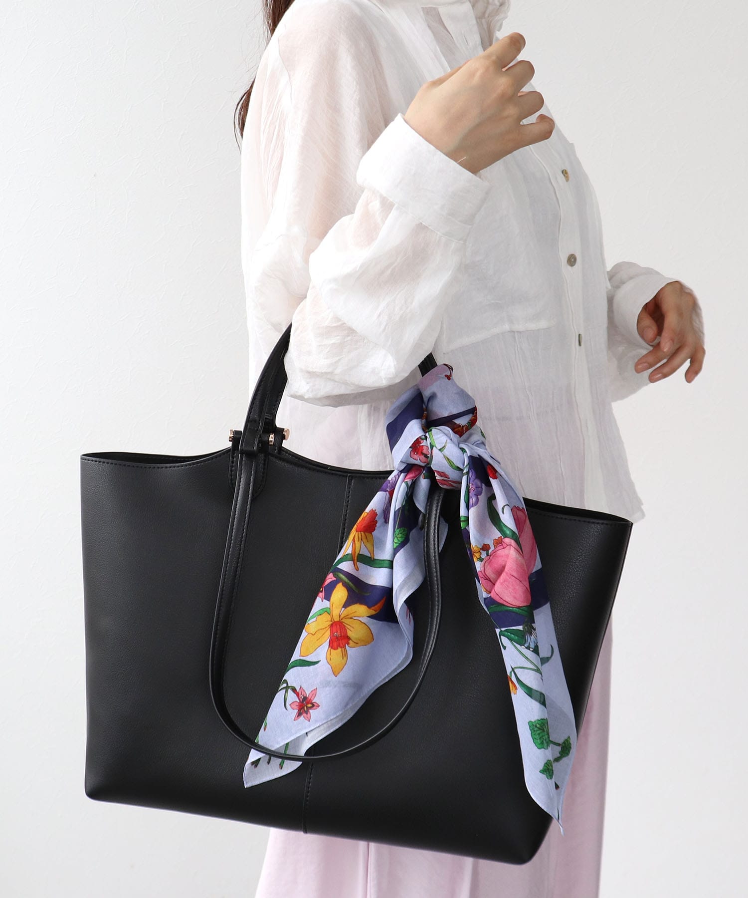 フラワーアソートプリントスカーフ