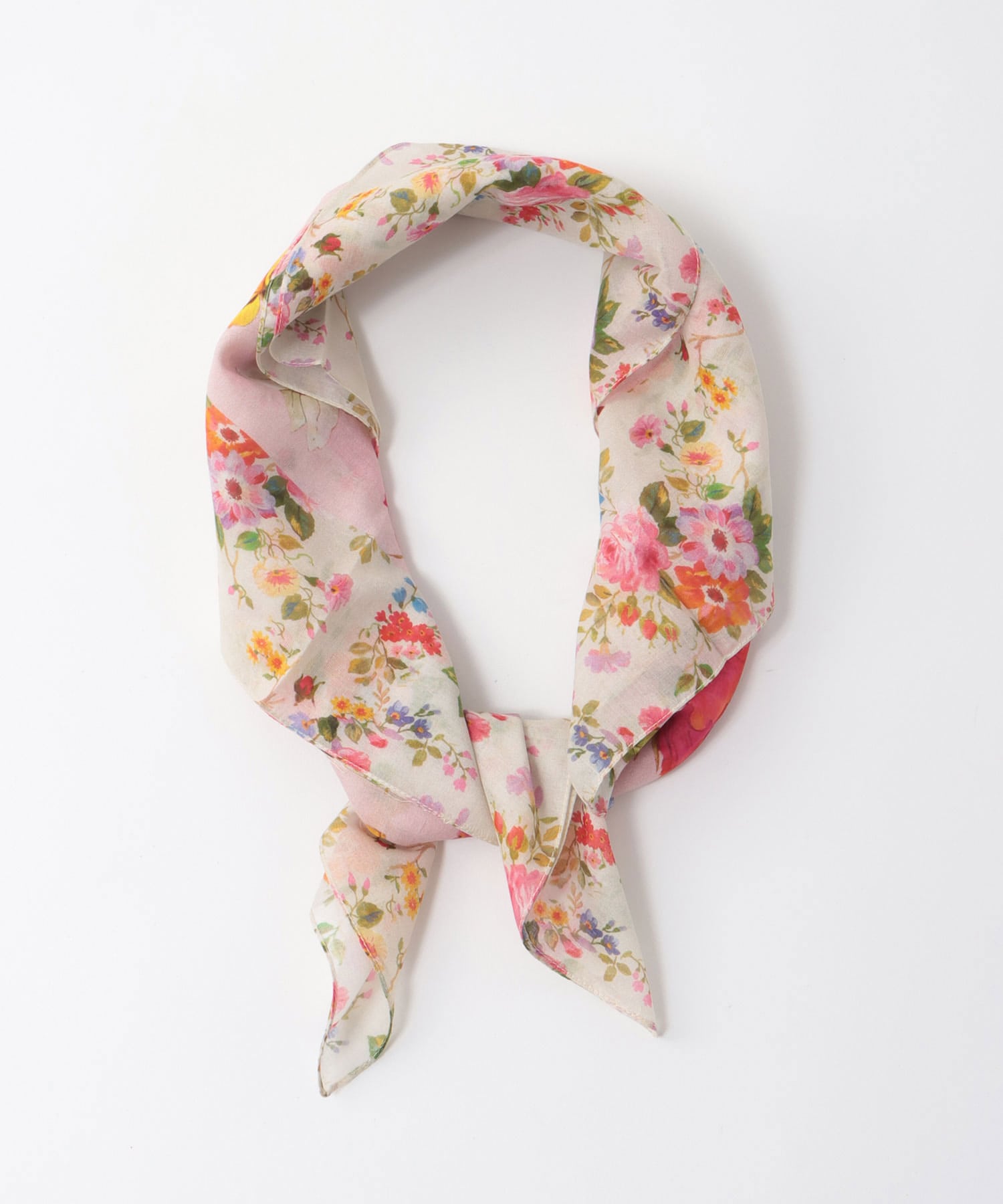 フラワーアソートプリントスカーフ