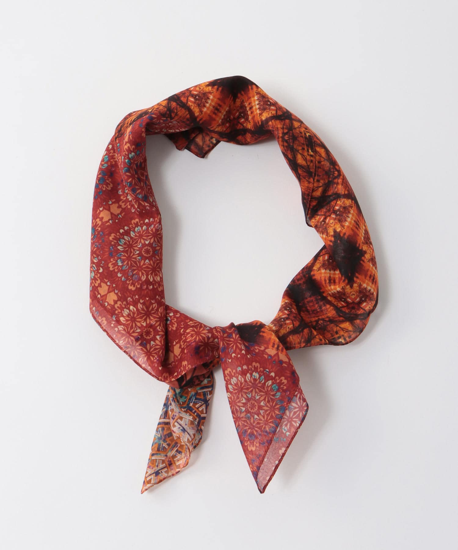 フラワーアソートプリントスカーフ