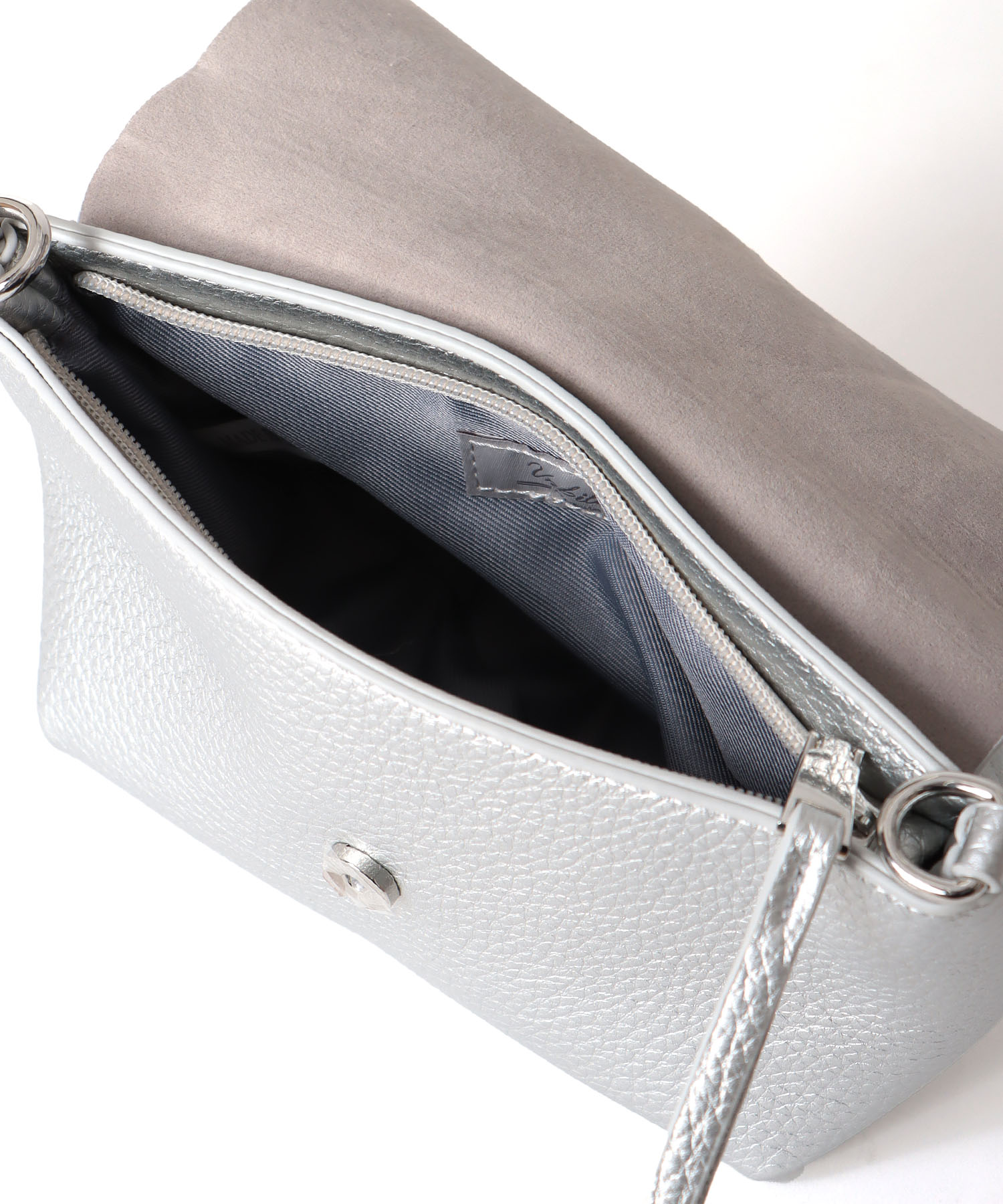 【cache cache】ミニショルダー付ソフトフェイクレザーバッグ