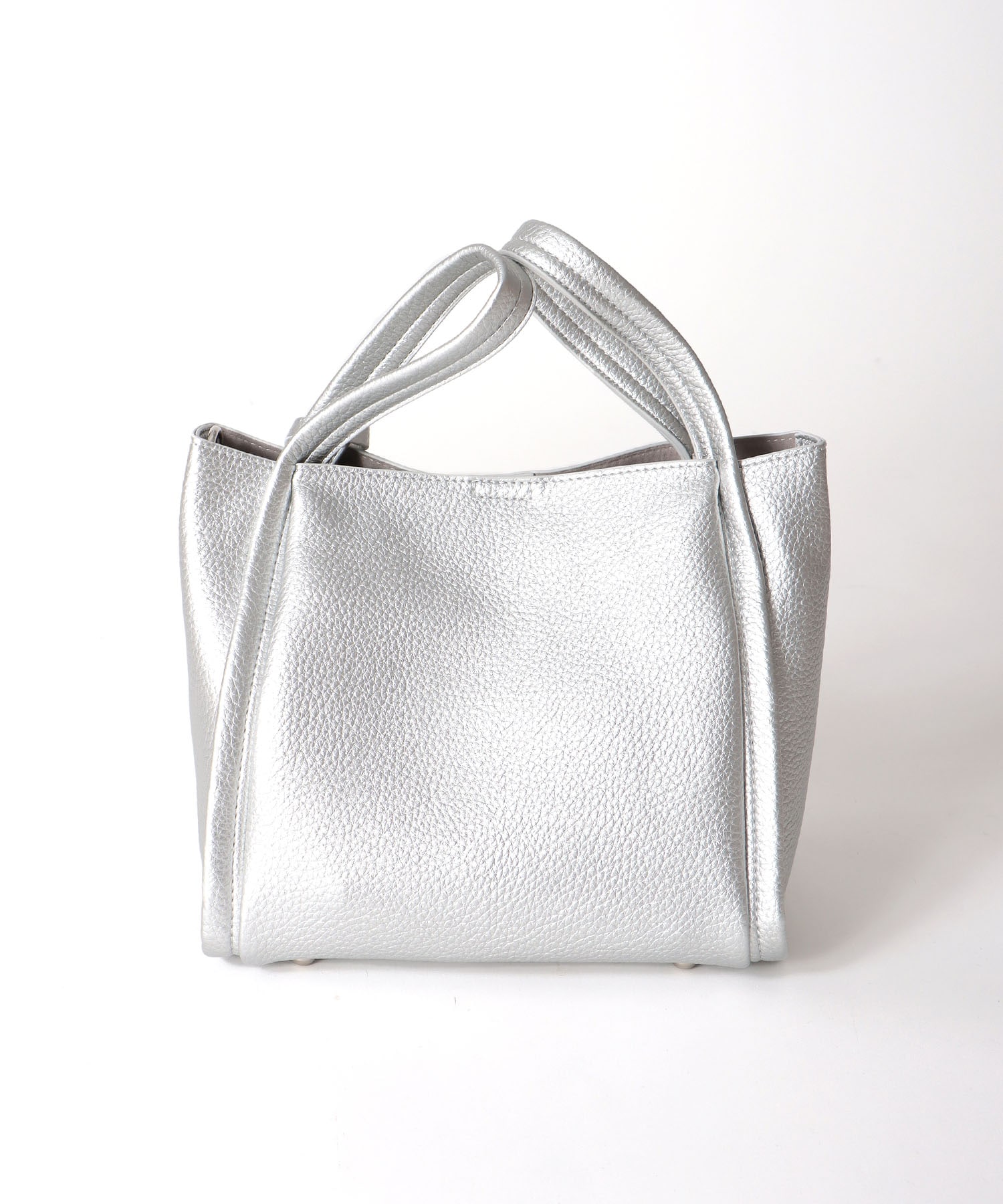 【cache cache】ミニショルダー付ソフトフェイクレザーバッグ