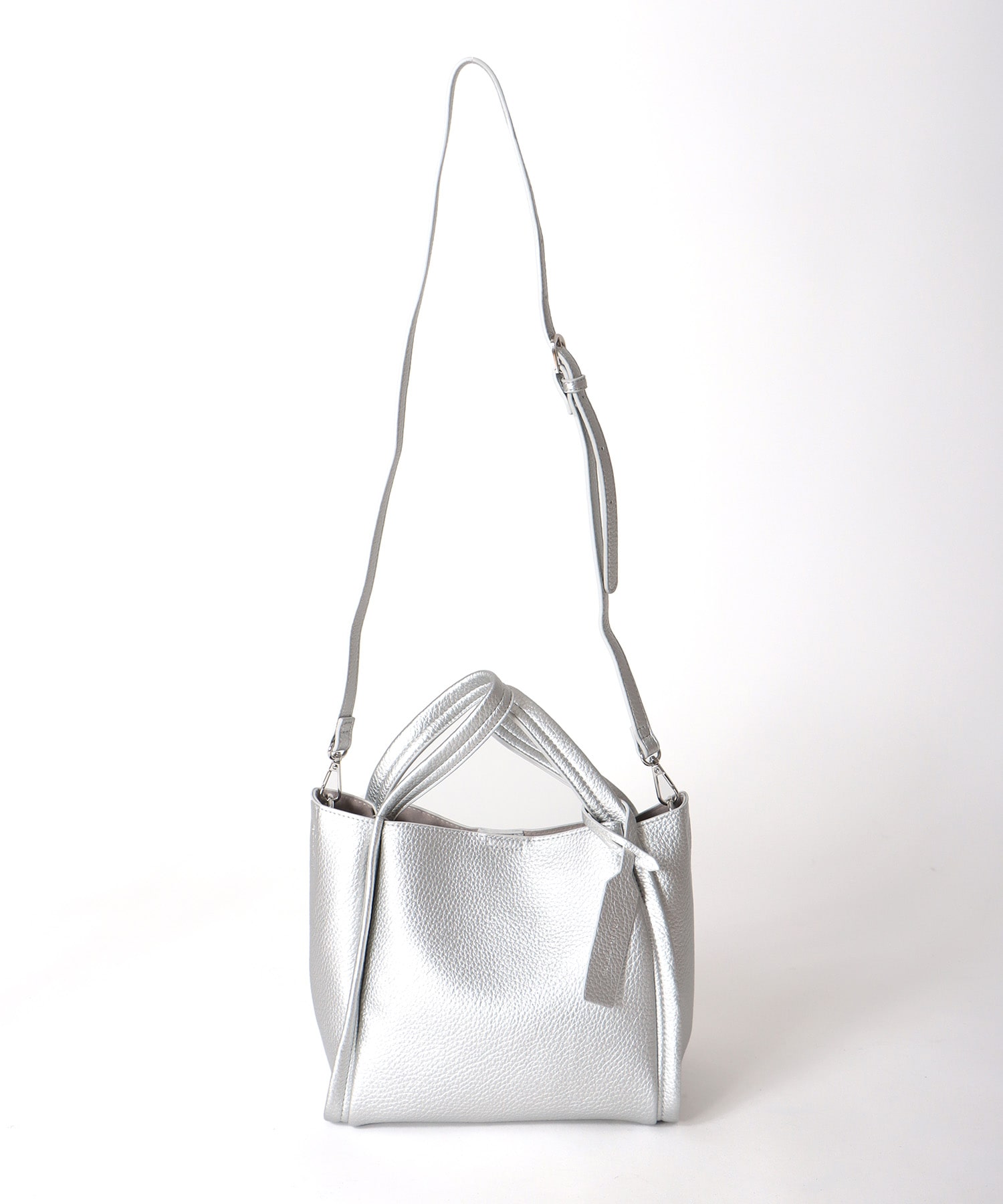 【cache cache】ミニショルダー付ソフトフェイクレザーバッグ