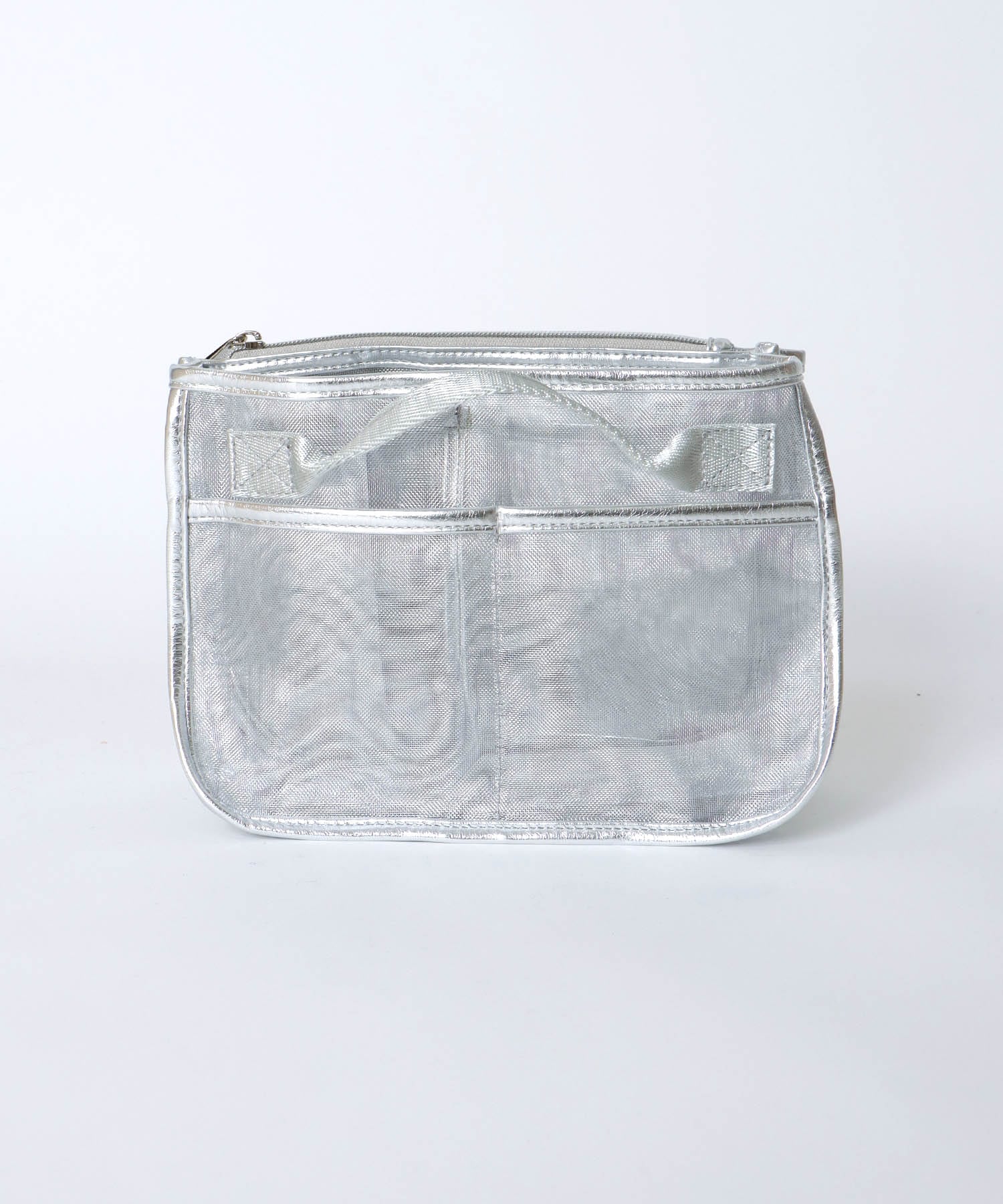 メタリックチュールバッグインバッグ
