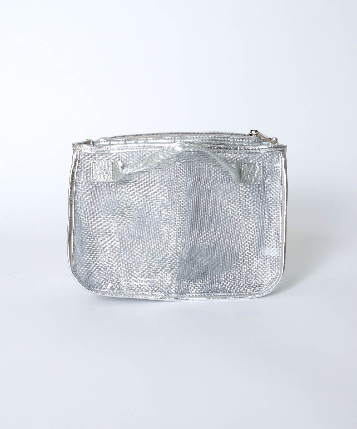 メタリックチュールバッグインバッグ