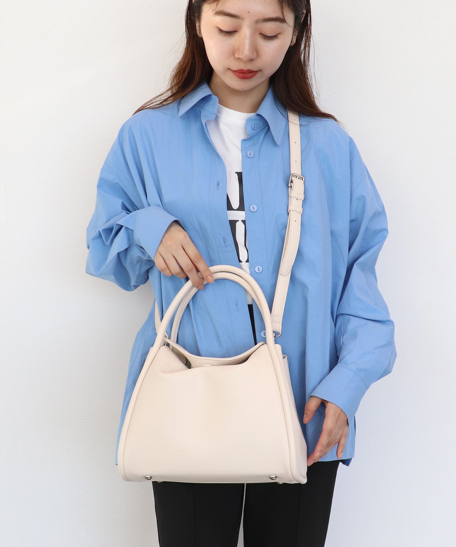 通しハンドルフラップトート