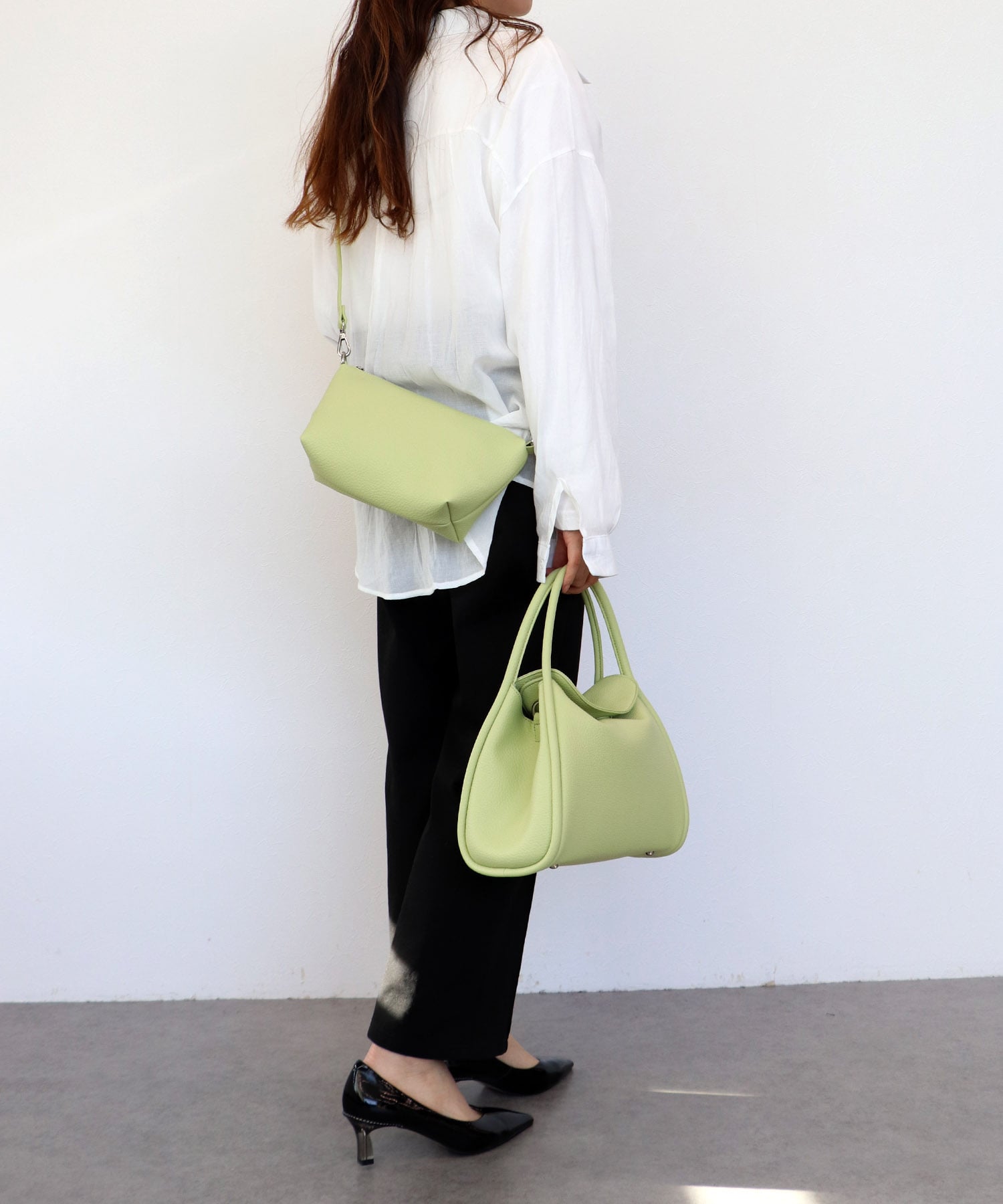 通しハンドルフラップトート