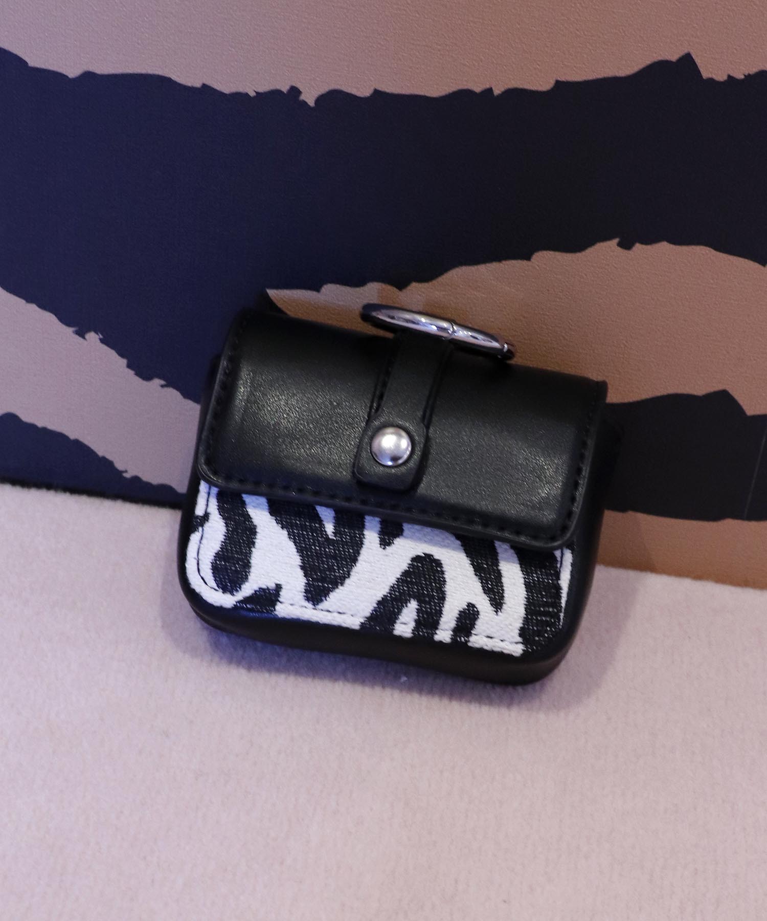 ミニポーチ付きゼブラトート