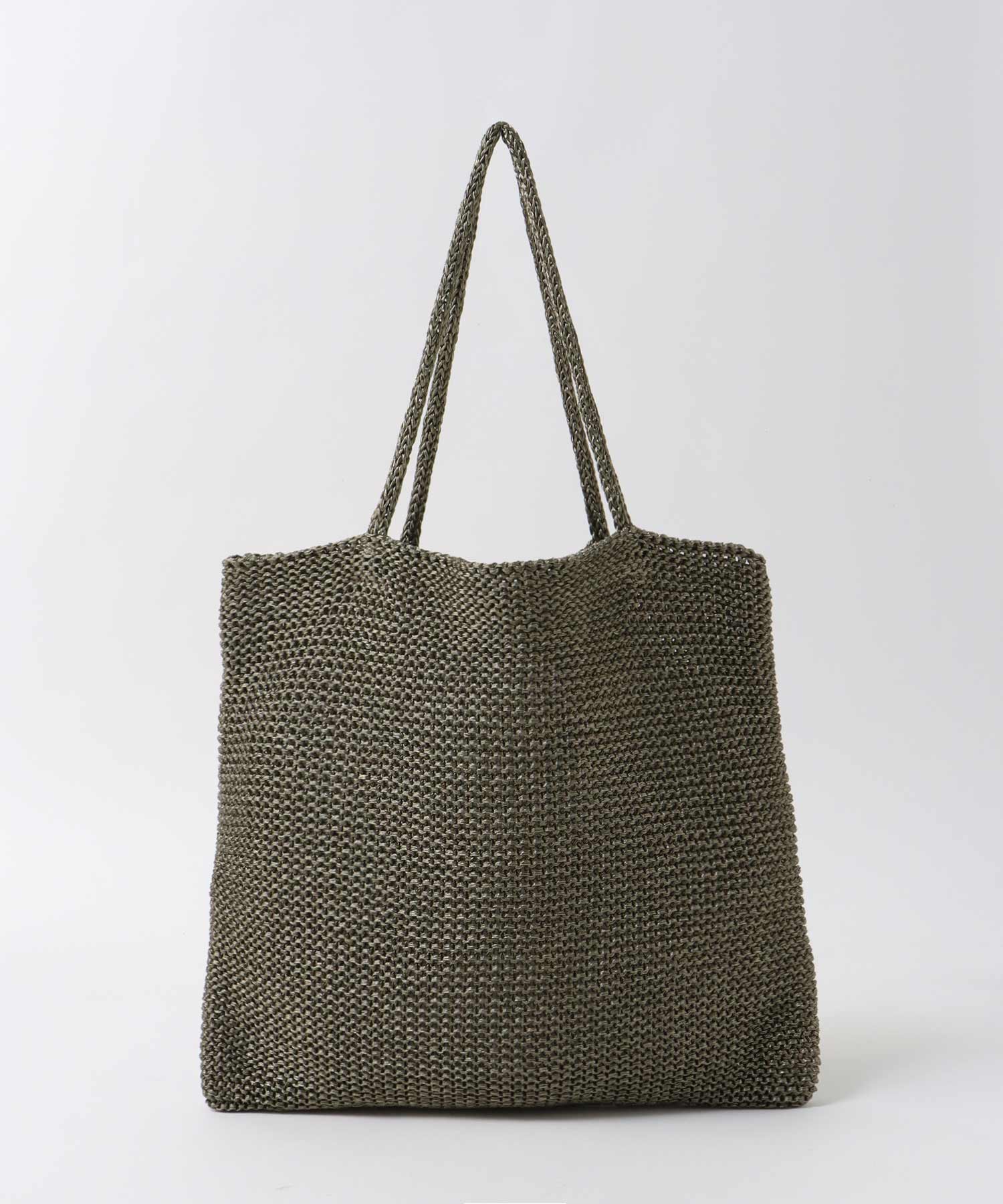 ラメ糸編みトート