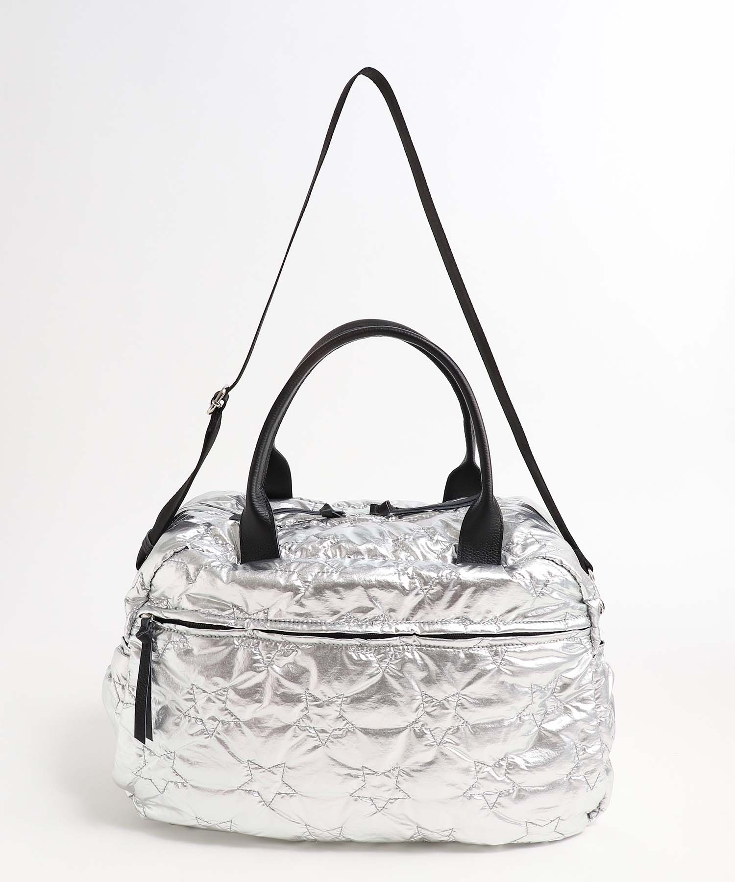 牛革×★キルティングBIGボストン