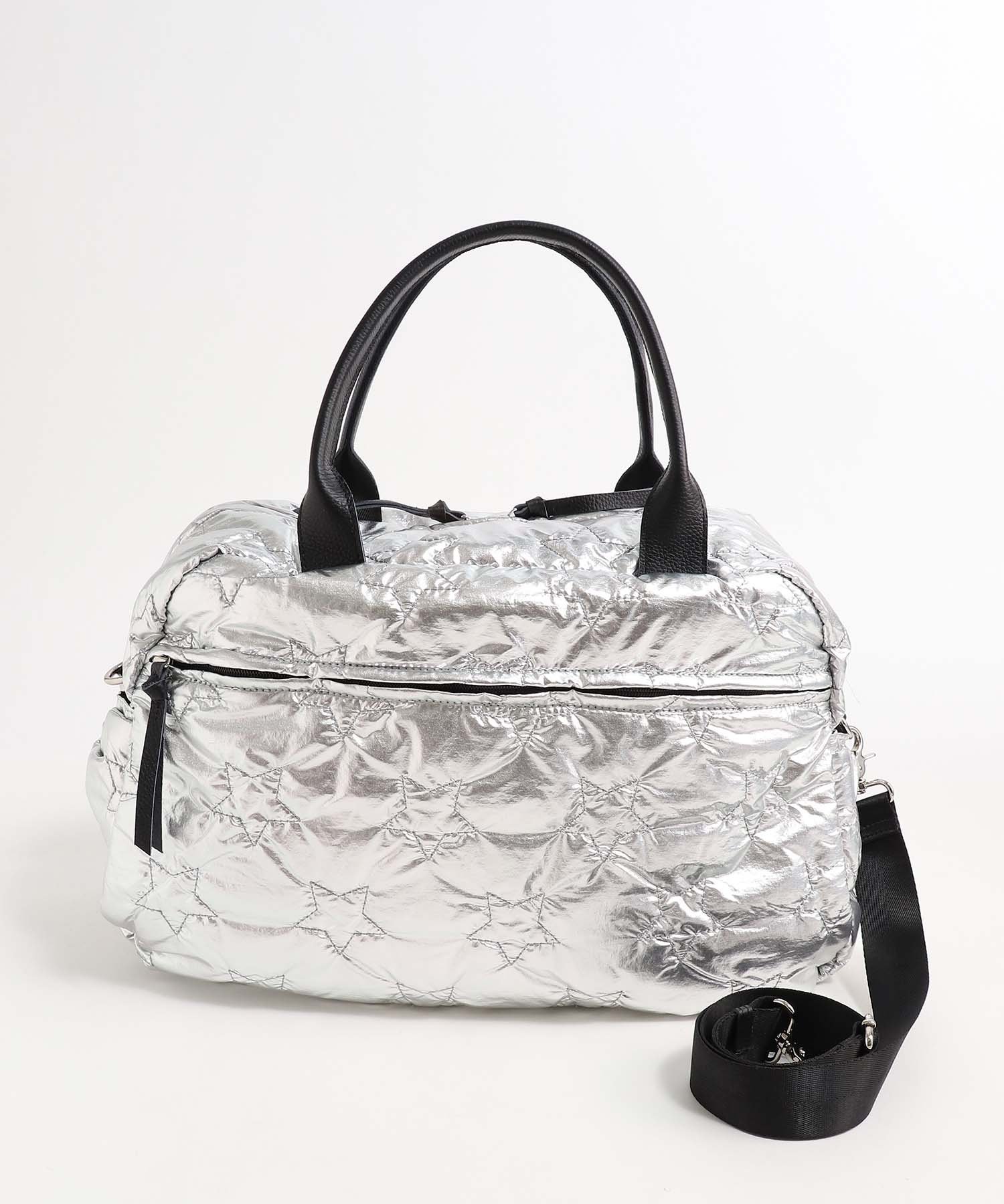 牛革×★キルティングBIGボストン