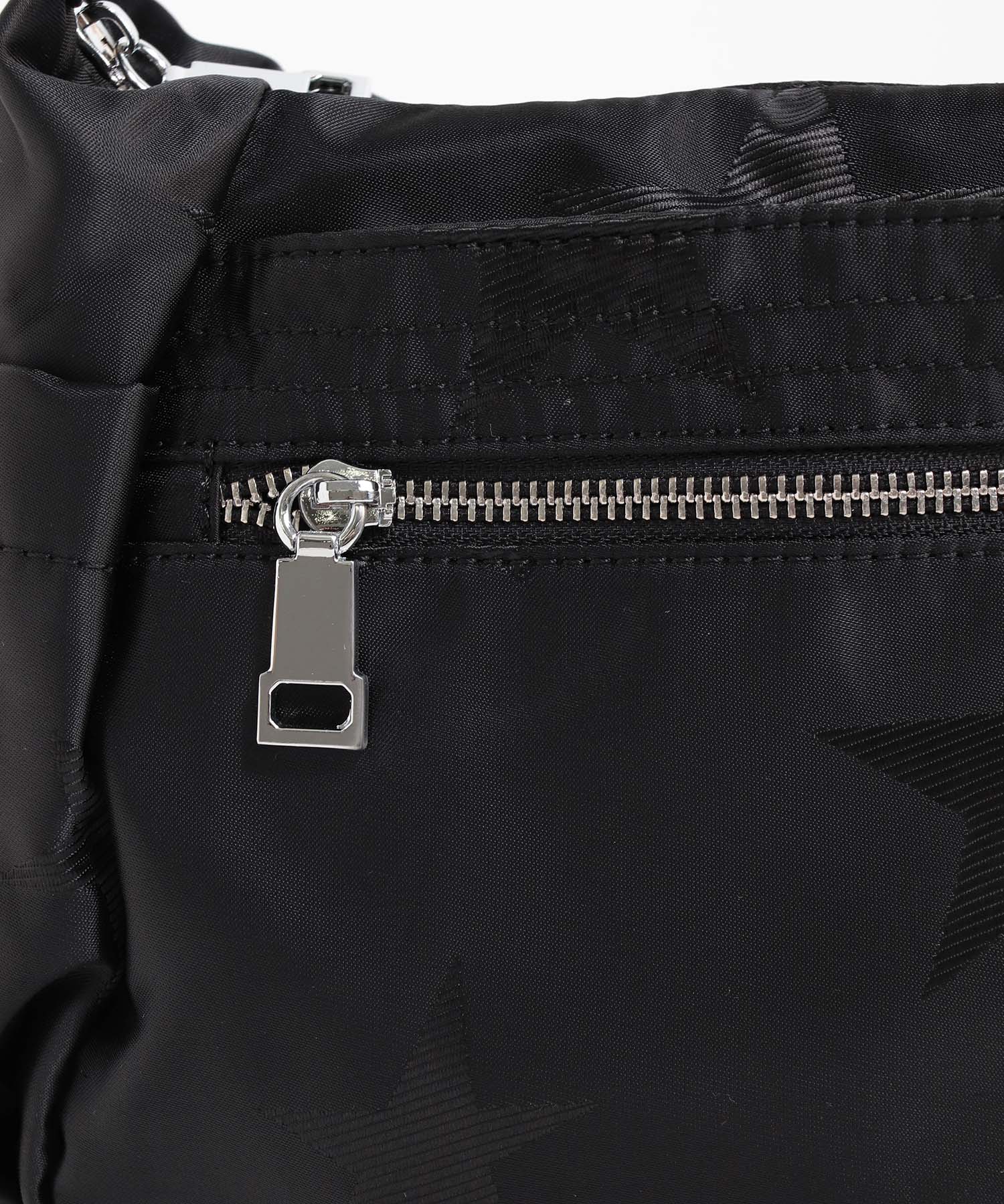 牛革×ブラックスターナイロンミニショルダー