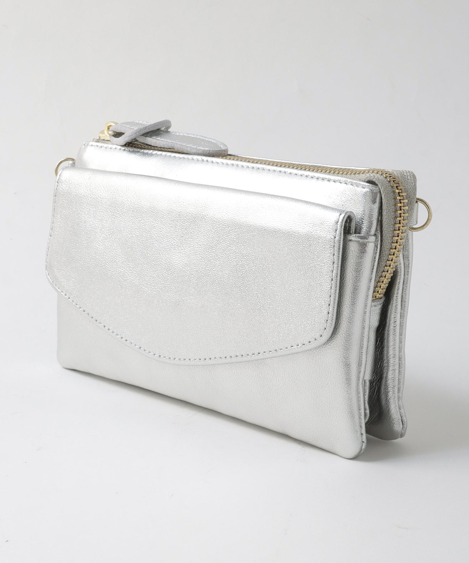 ラムレザータッセル付お財布ショルダー