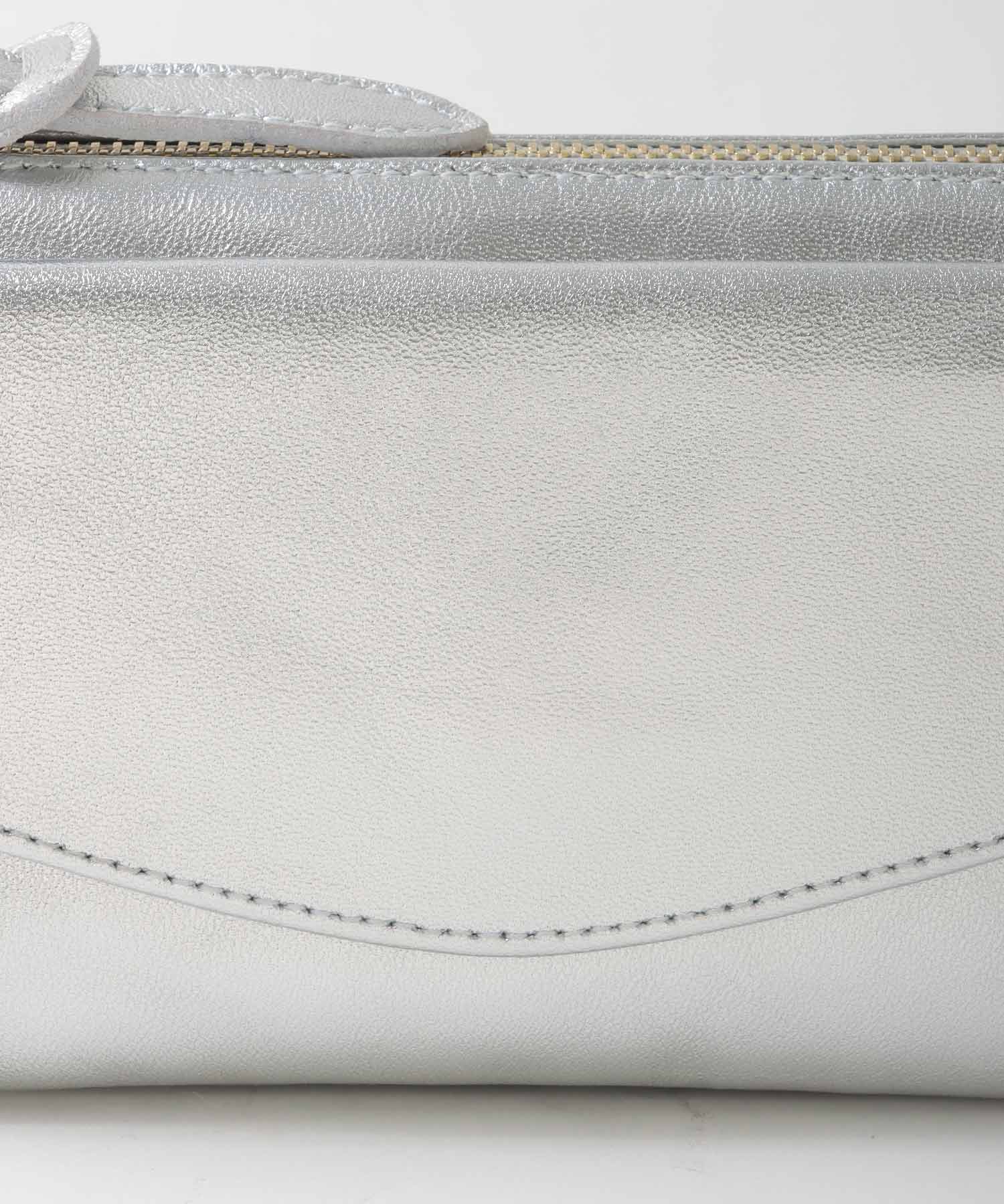 ラムレザータッセル付お財布ショルダー