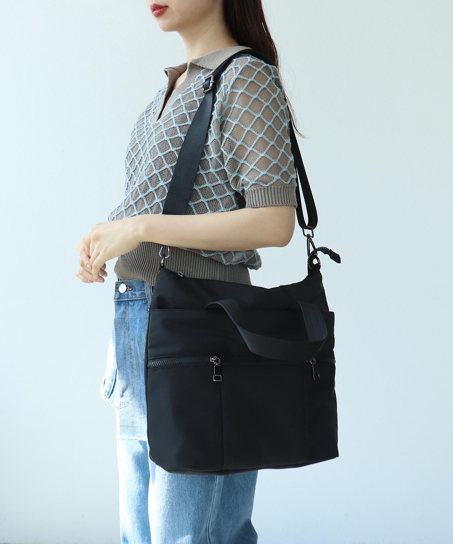 ナイロンスクエア3Wayリュックトート