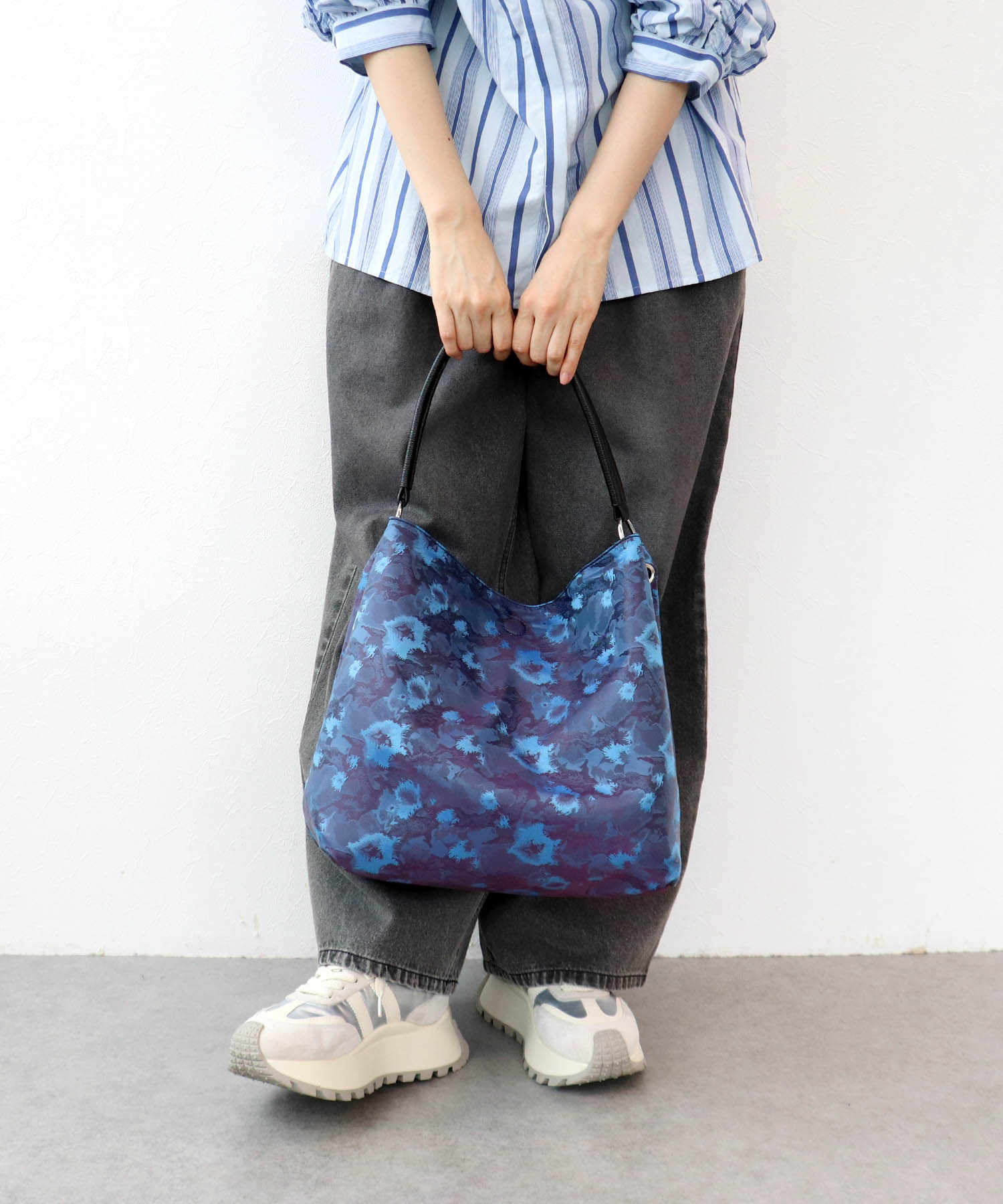 合皮×プリントリバーシブルトート