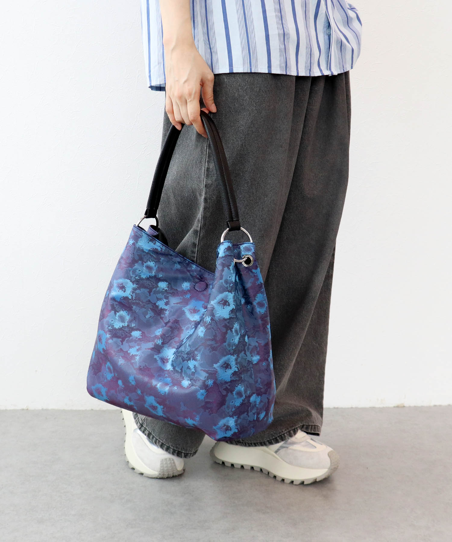 合皮×プリントリバーシブルトート