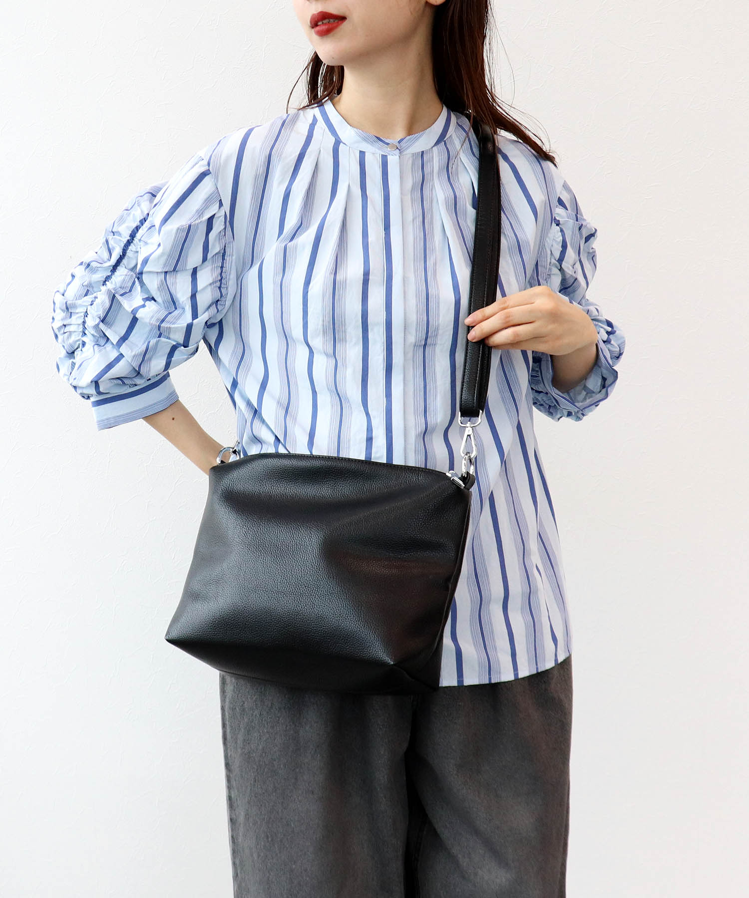 合皮×プリントリバーシブルトート