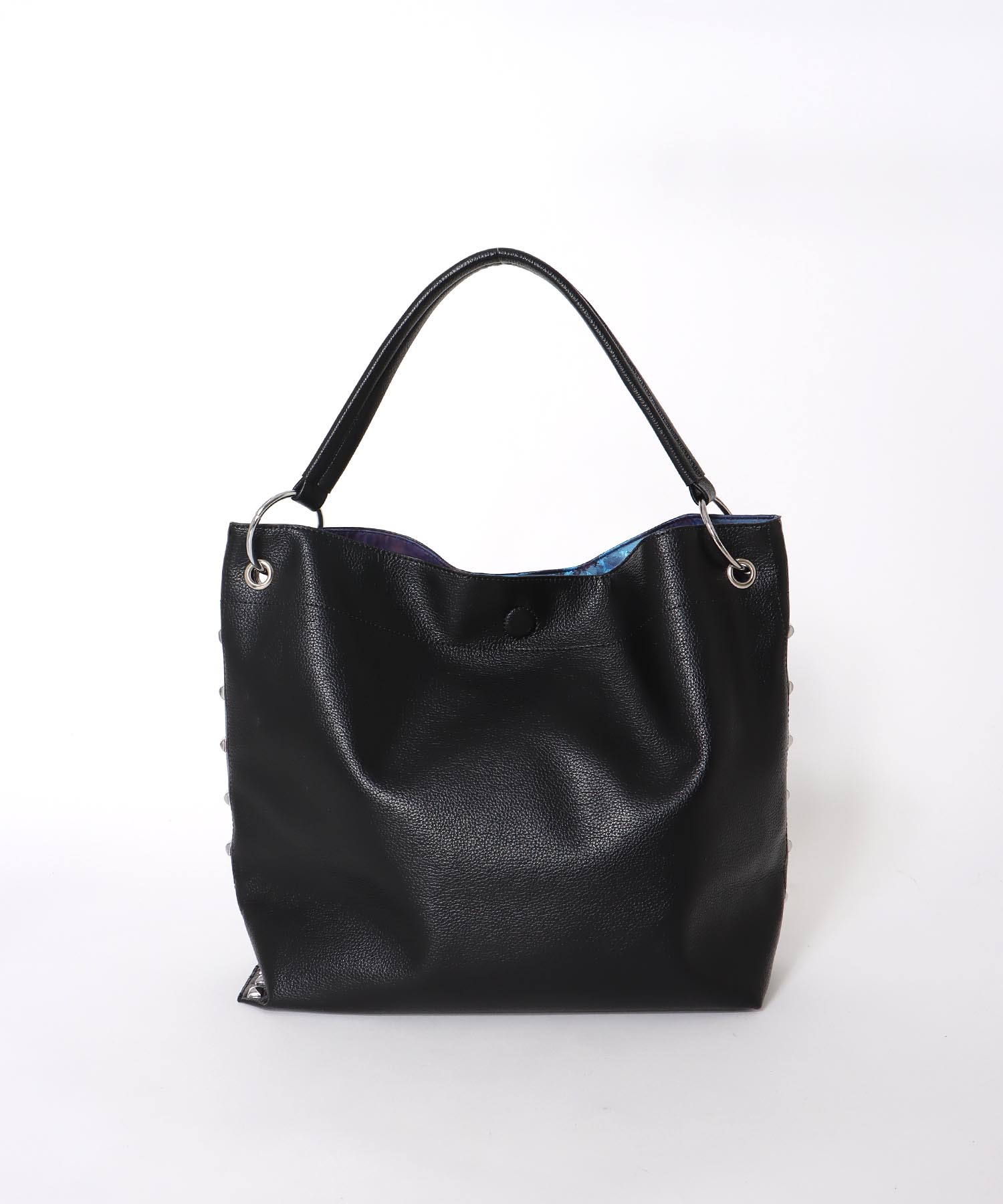 合皮×プリントリバーシブルトート