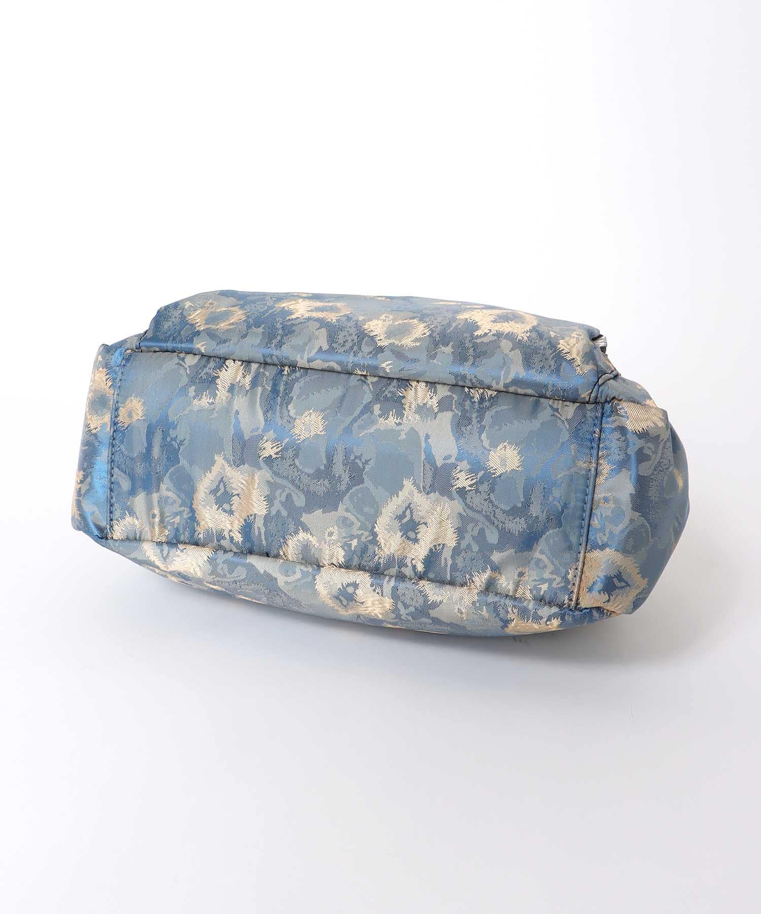 ナイロンジャガードプリントラウンドミニボストン