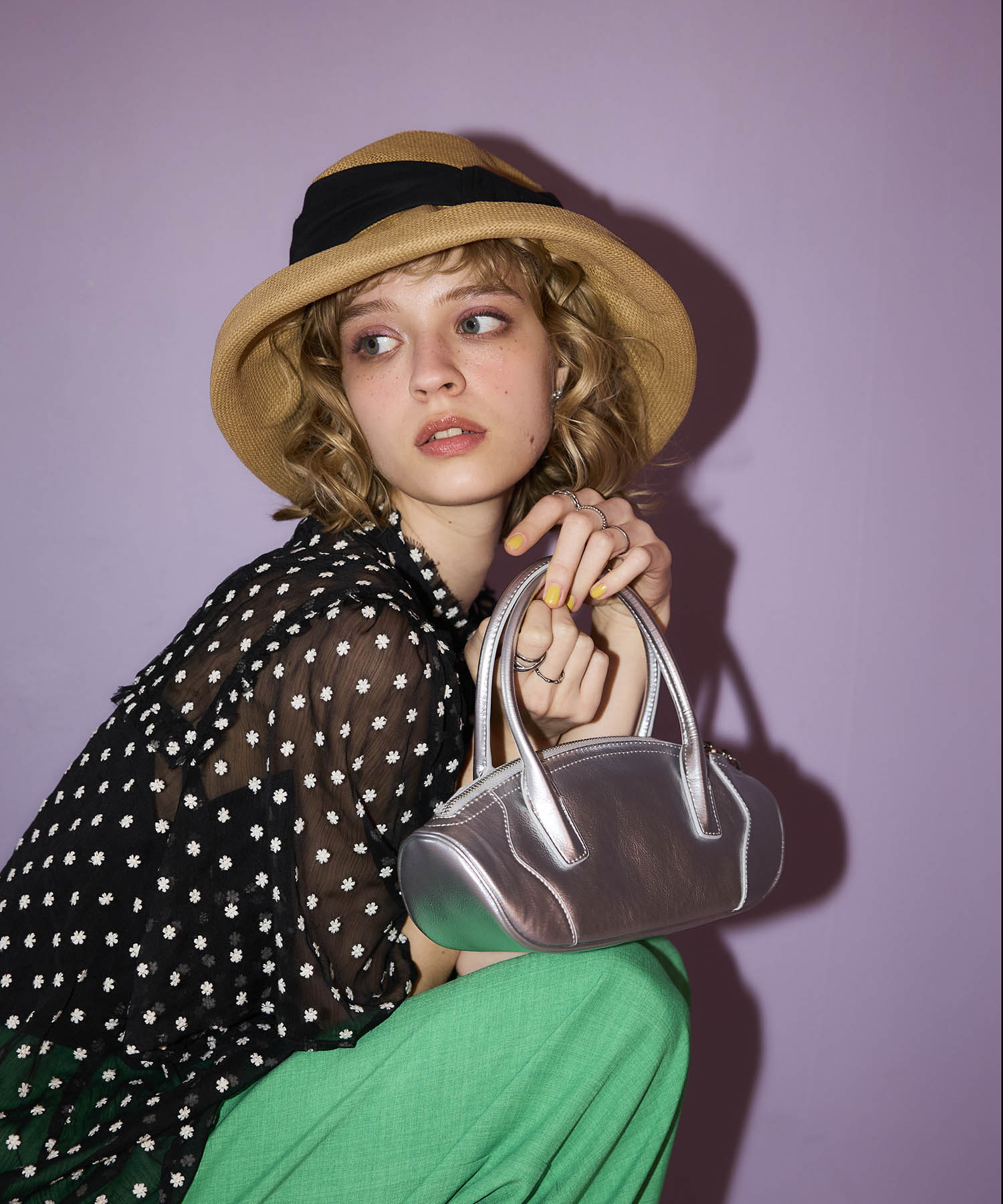 牛革横長2Wayミニボストンバッグ