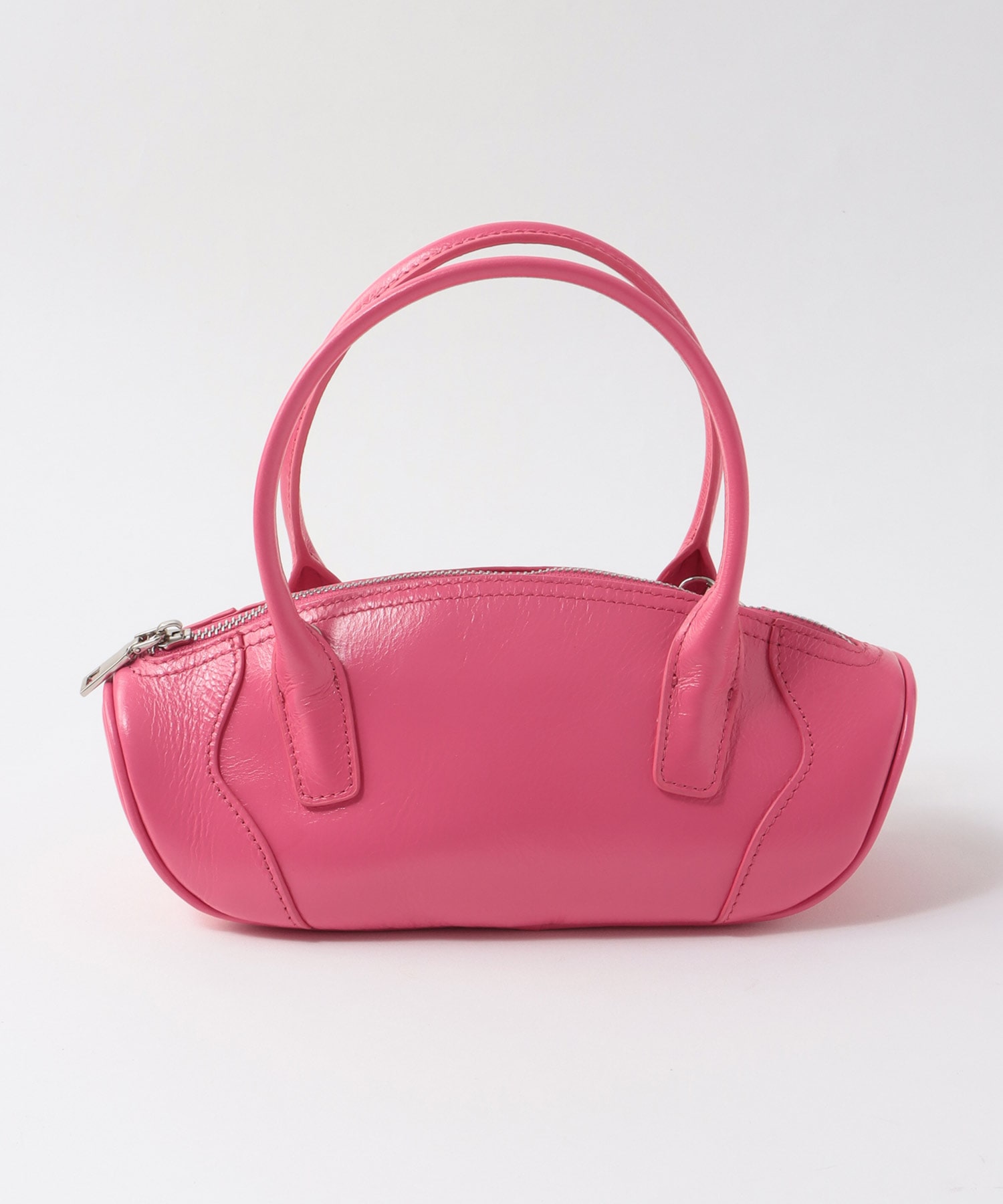 牛革横長2Wayミニボストンバッグ