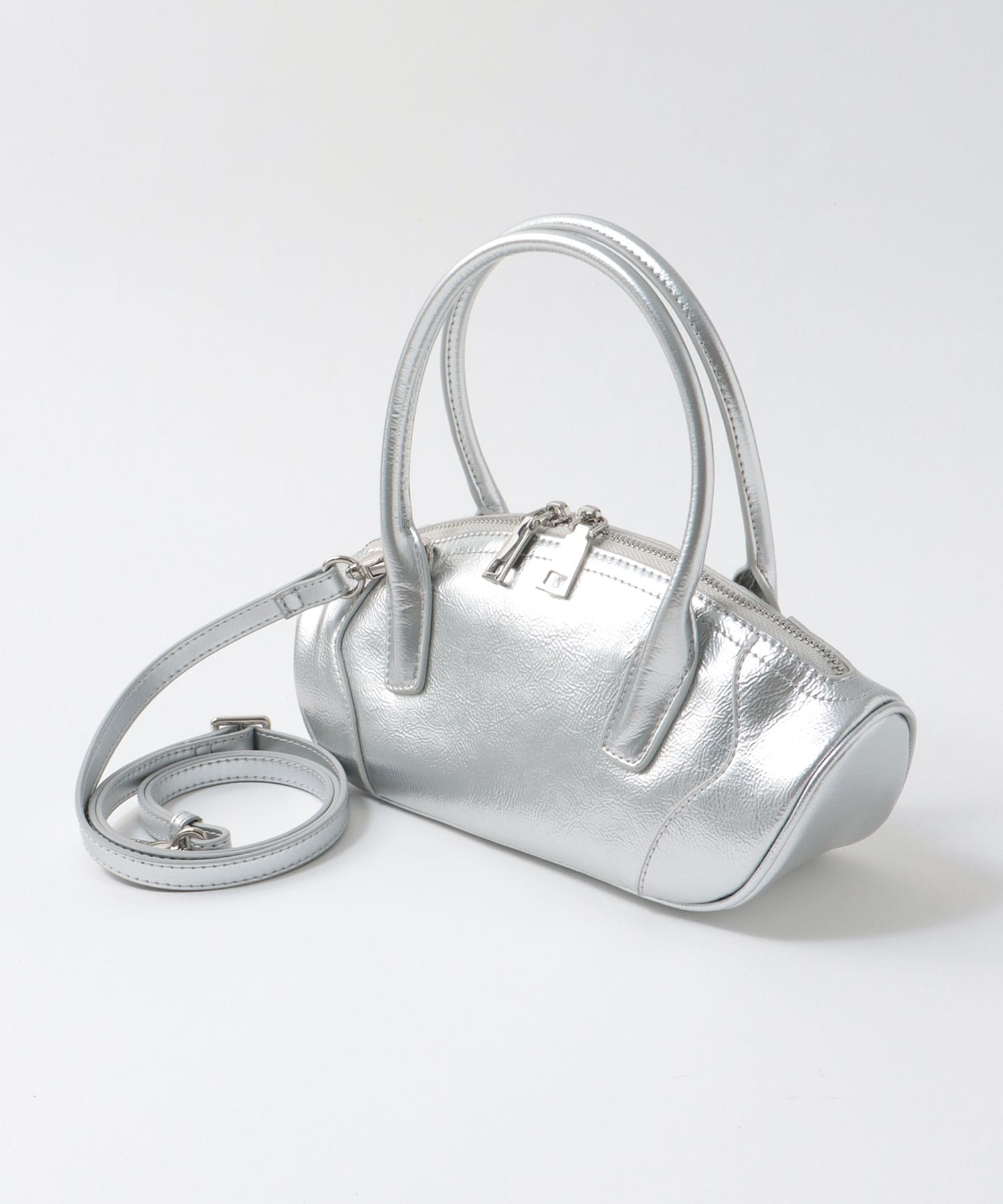 牛革横長2Wayミニボストンバッグ